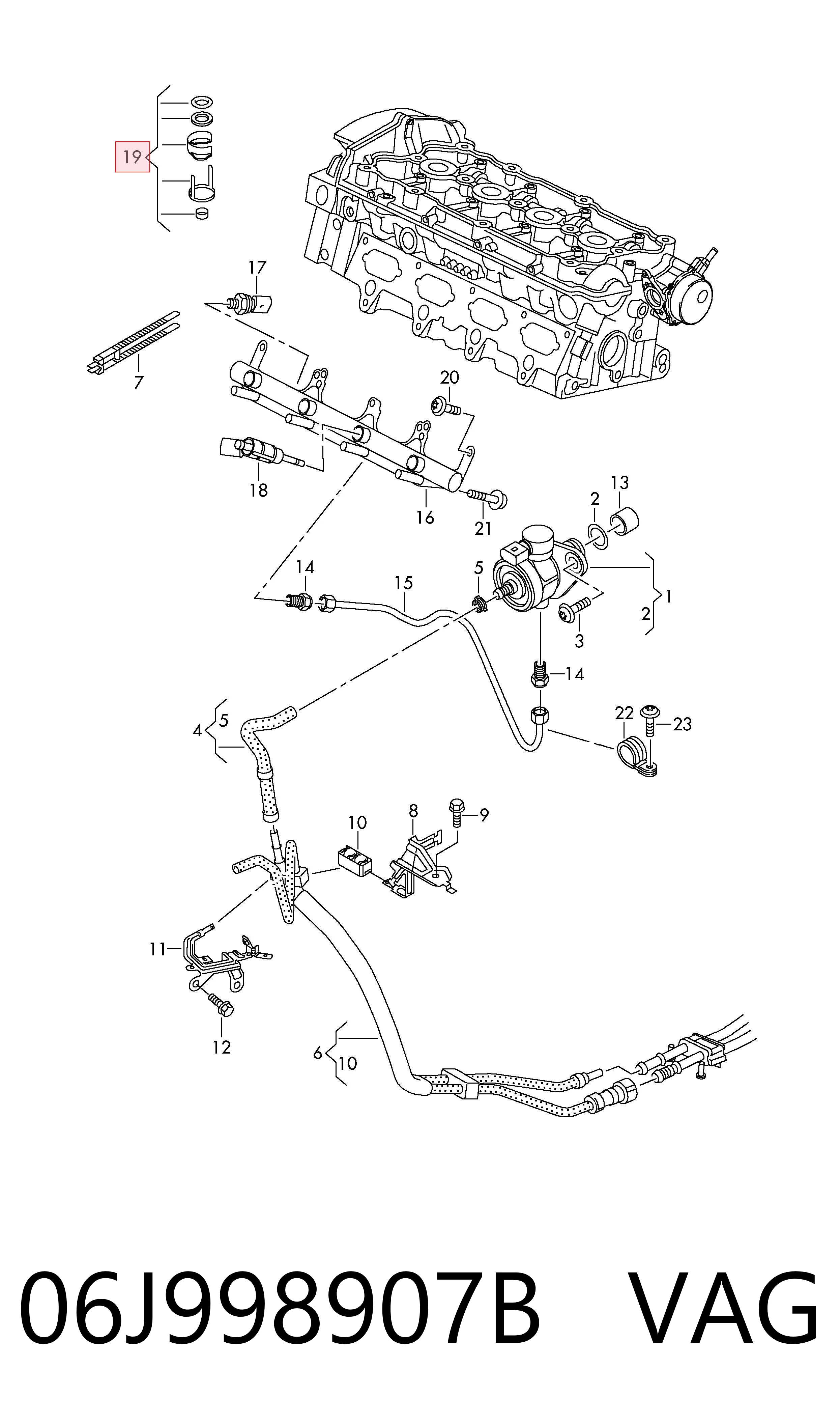 06J998907B VAG Kit de reparação do injetor