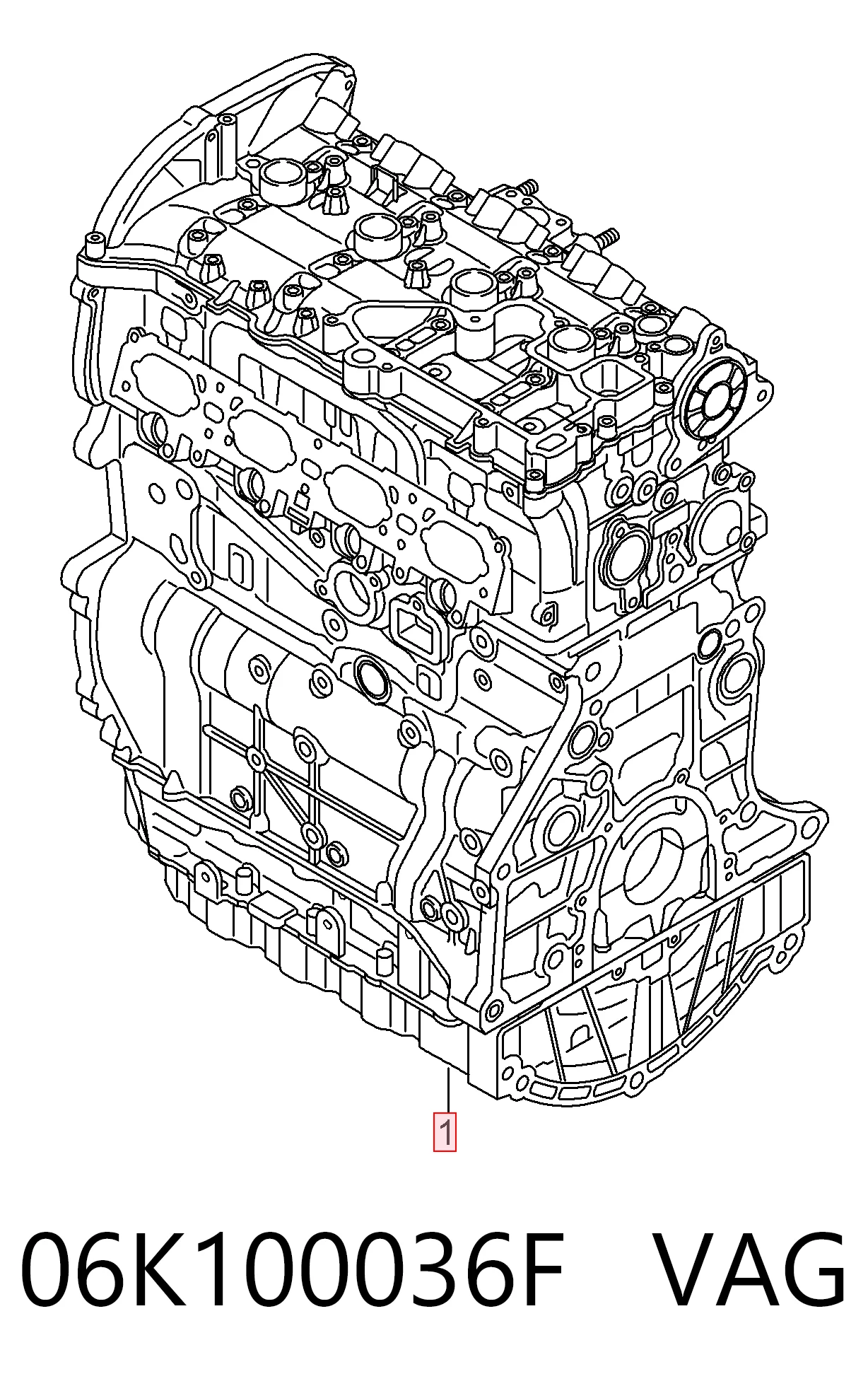 06K100036F VAG Motor montado