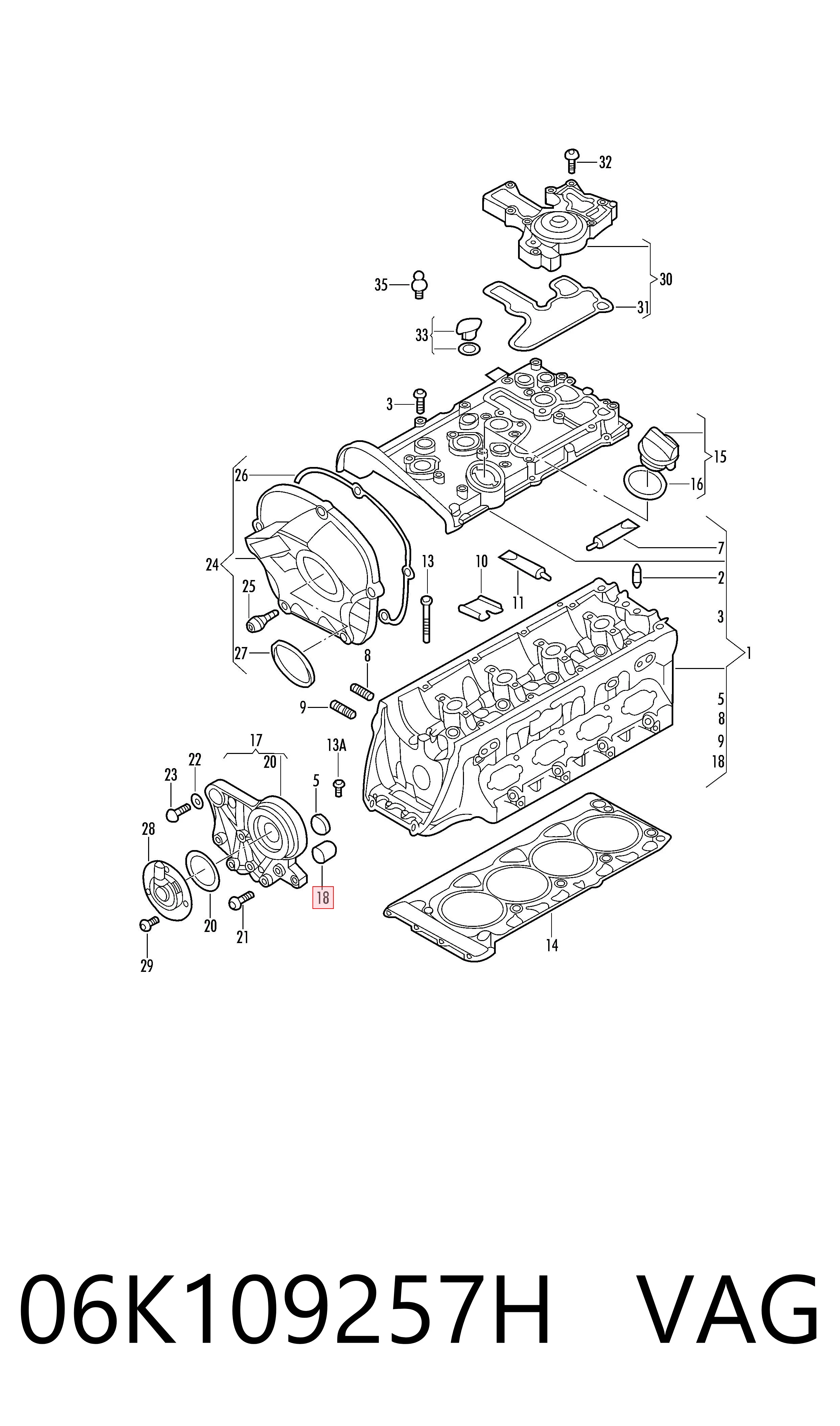 Válvula eletromagnética de posição (de fases) da árvore distribuidora VAG 06K109257H preço, a partir de 58,06 USD