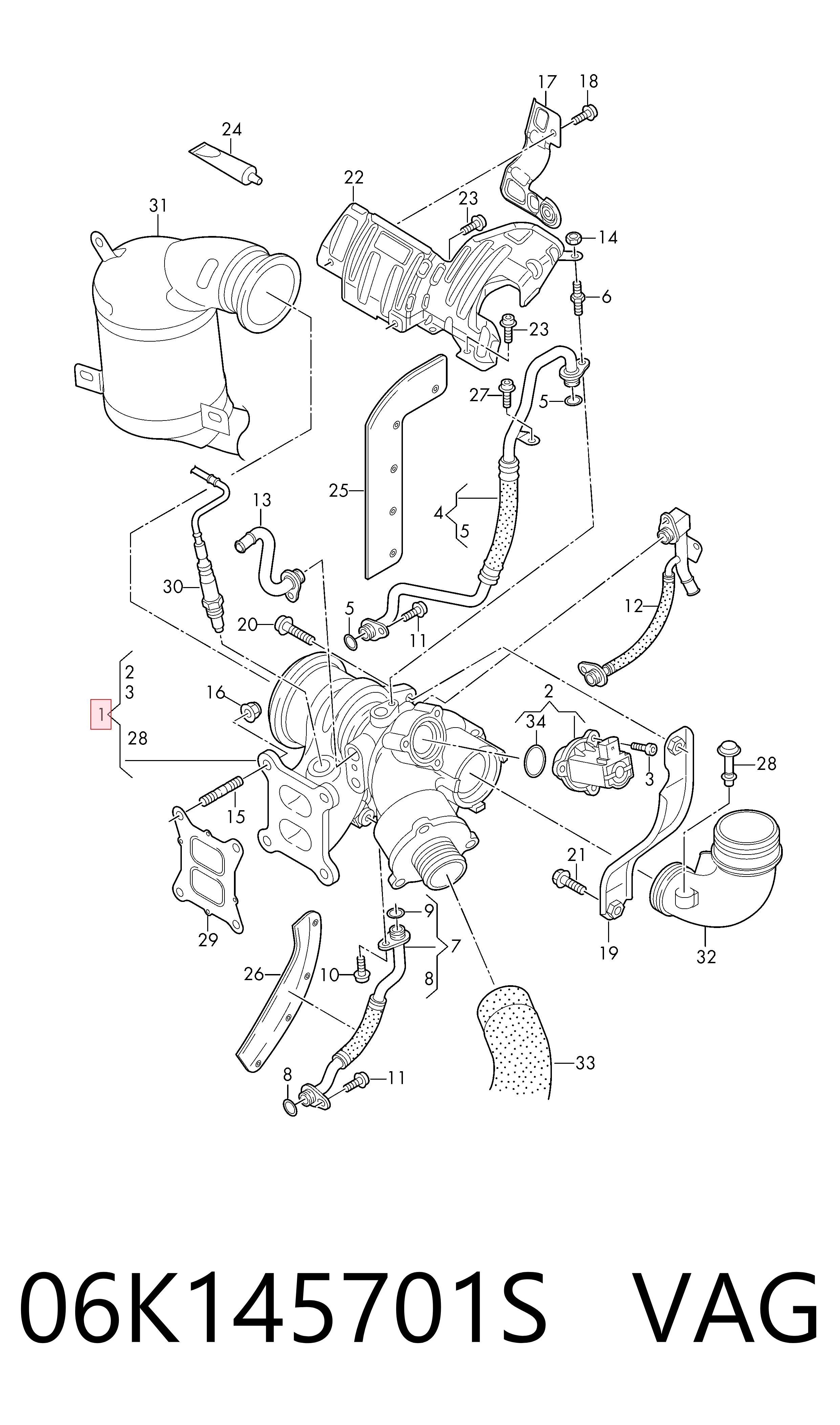 06K145701S VAG Turbina