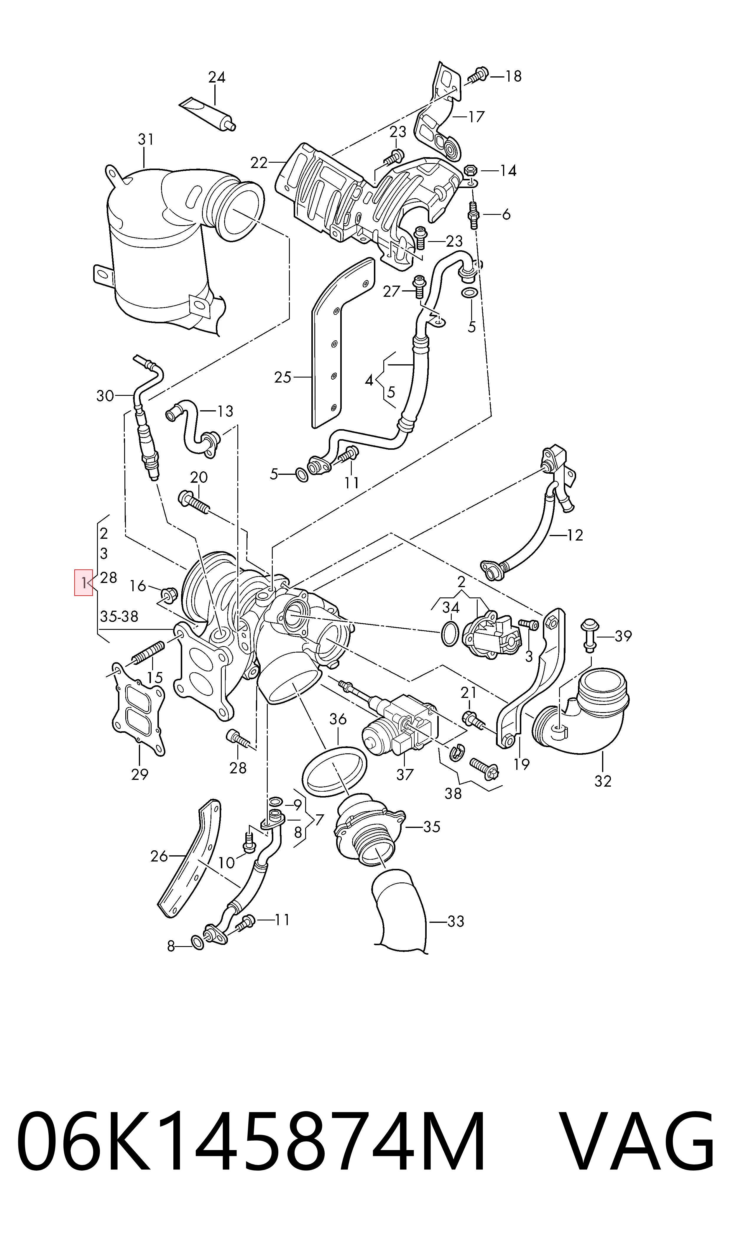 06K145874M VAG Turbina