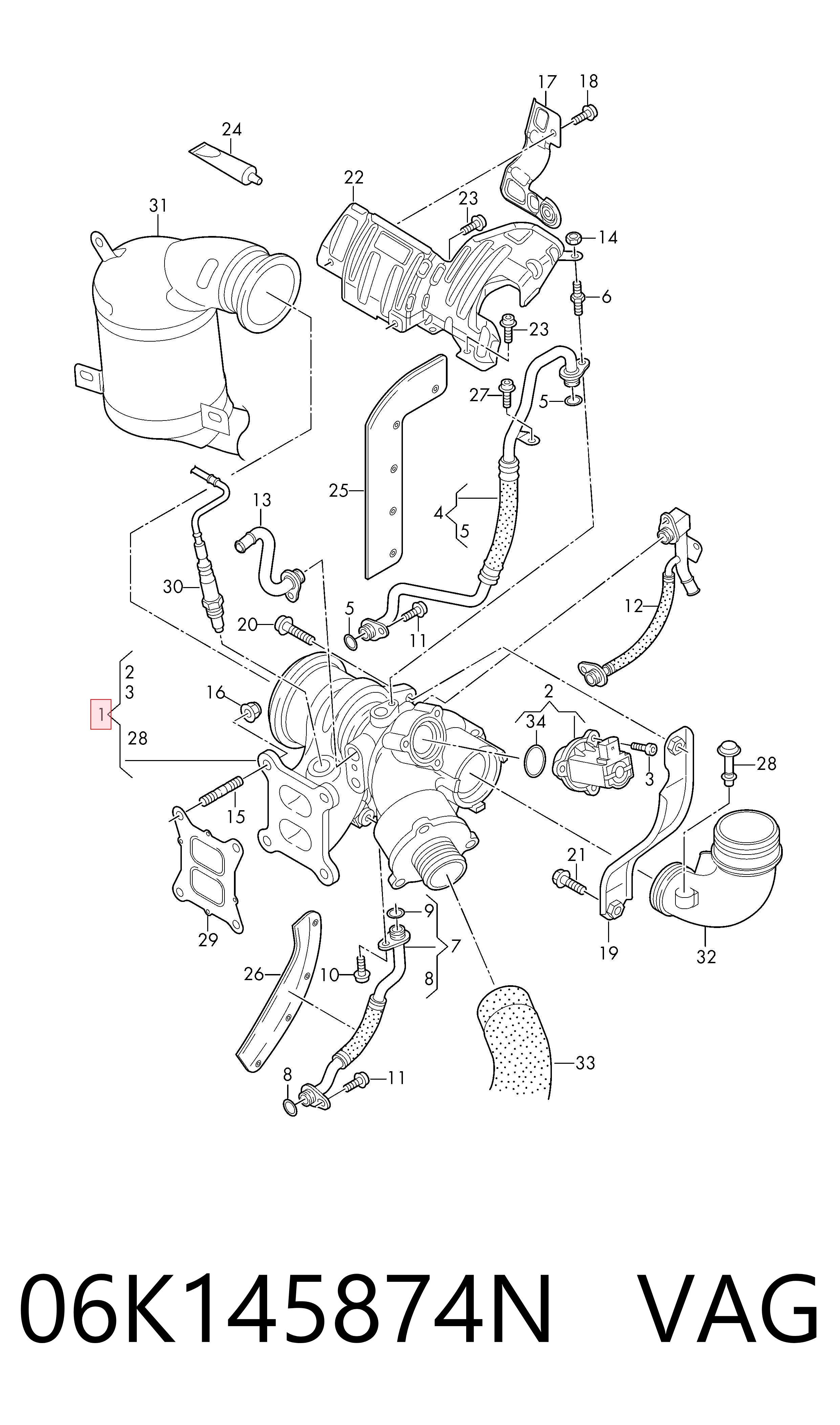 06K145874N VAG Turbina