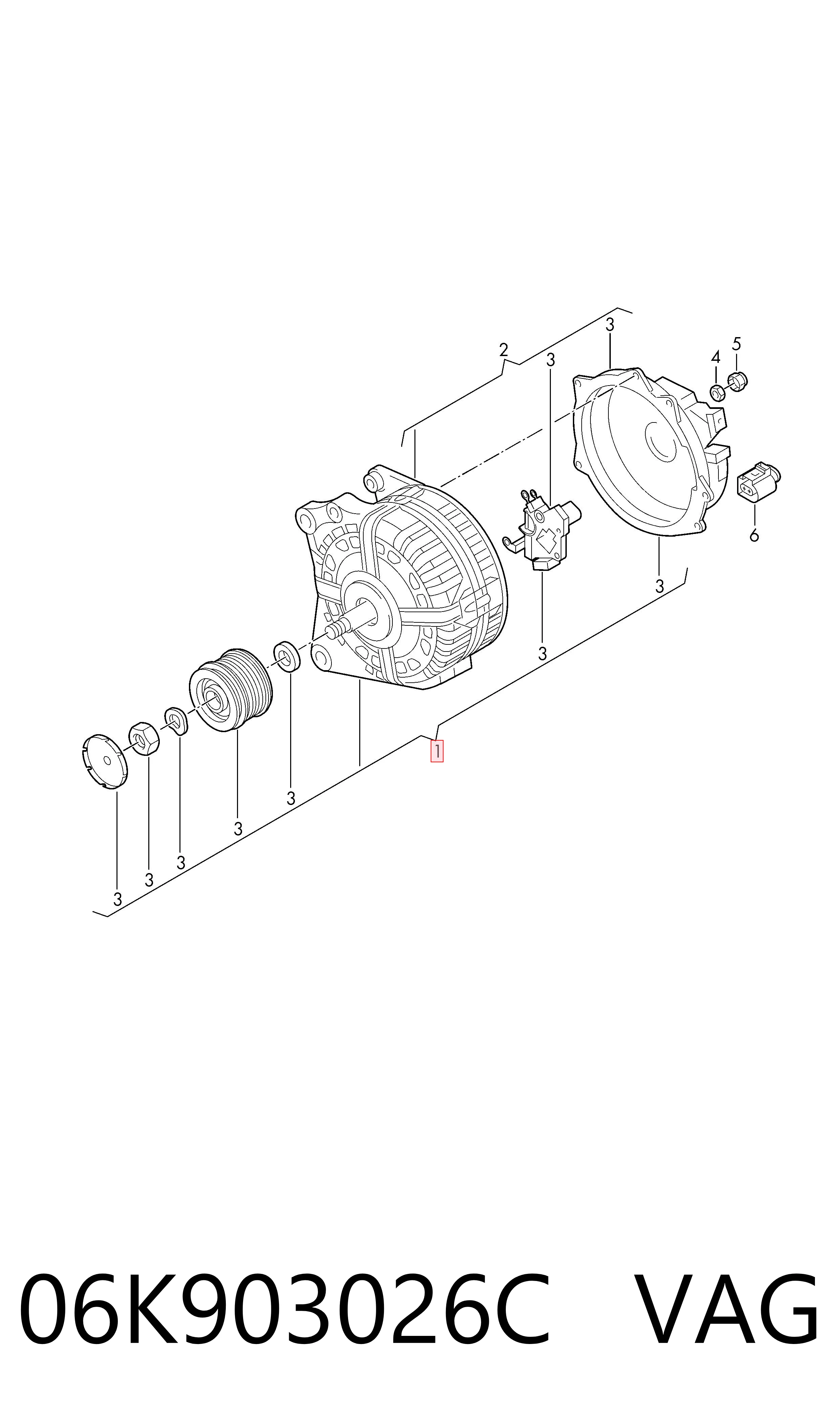06K903026C VAG Gerador