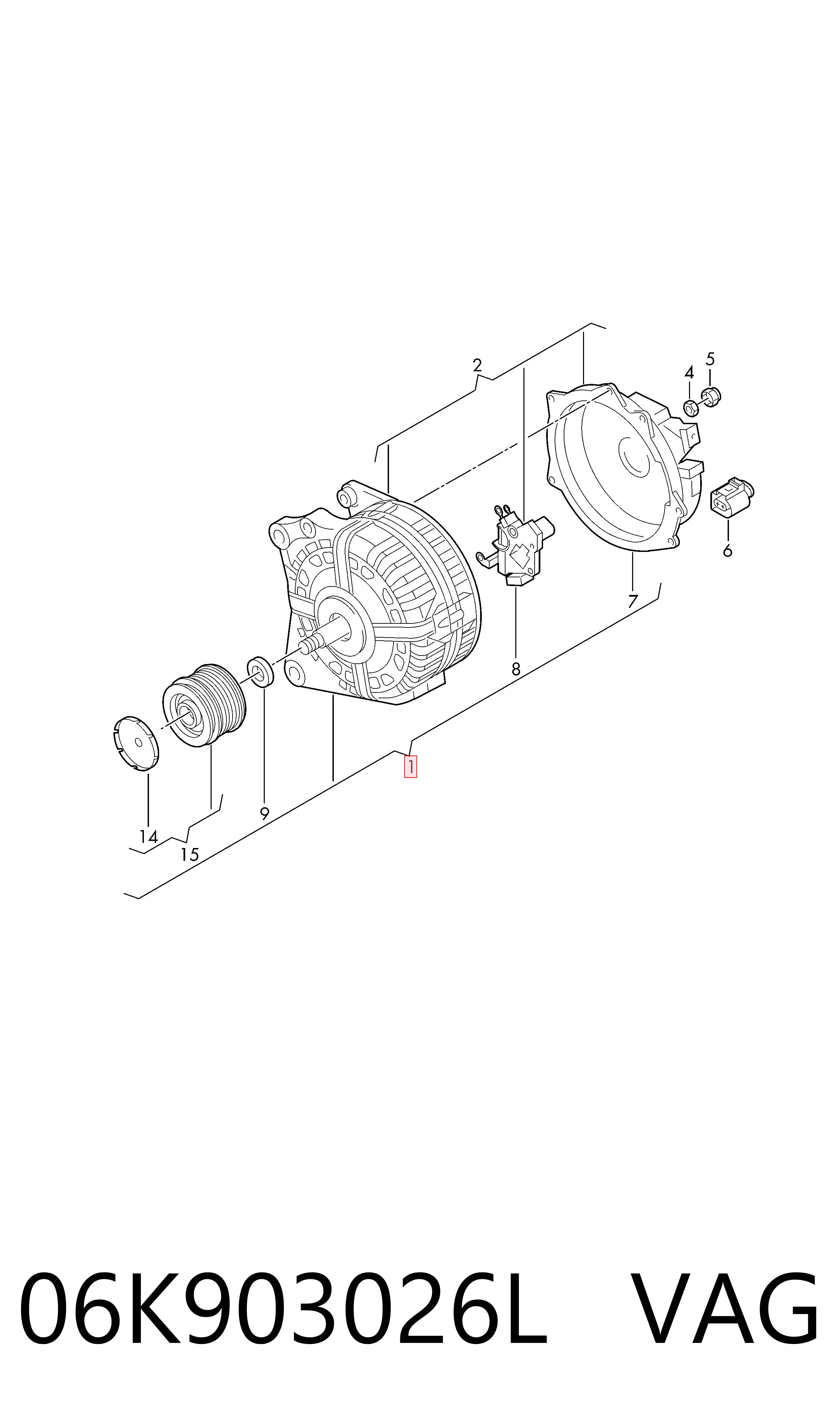 06K903026L VAG Gerador