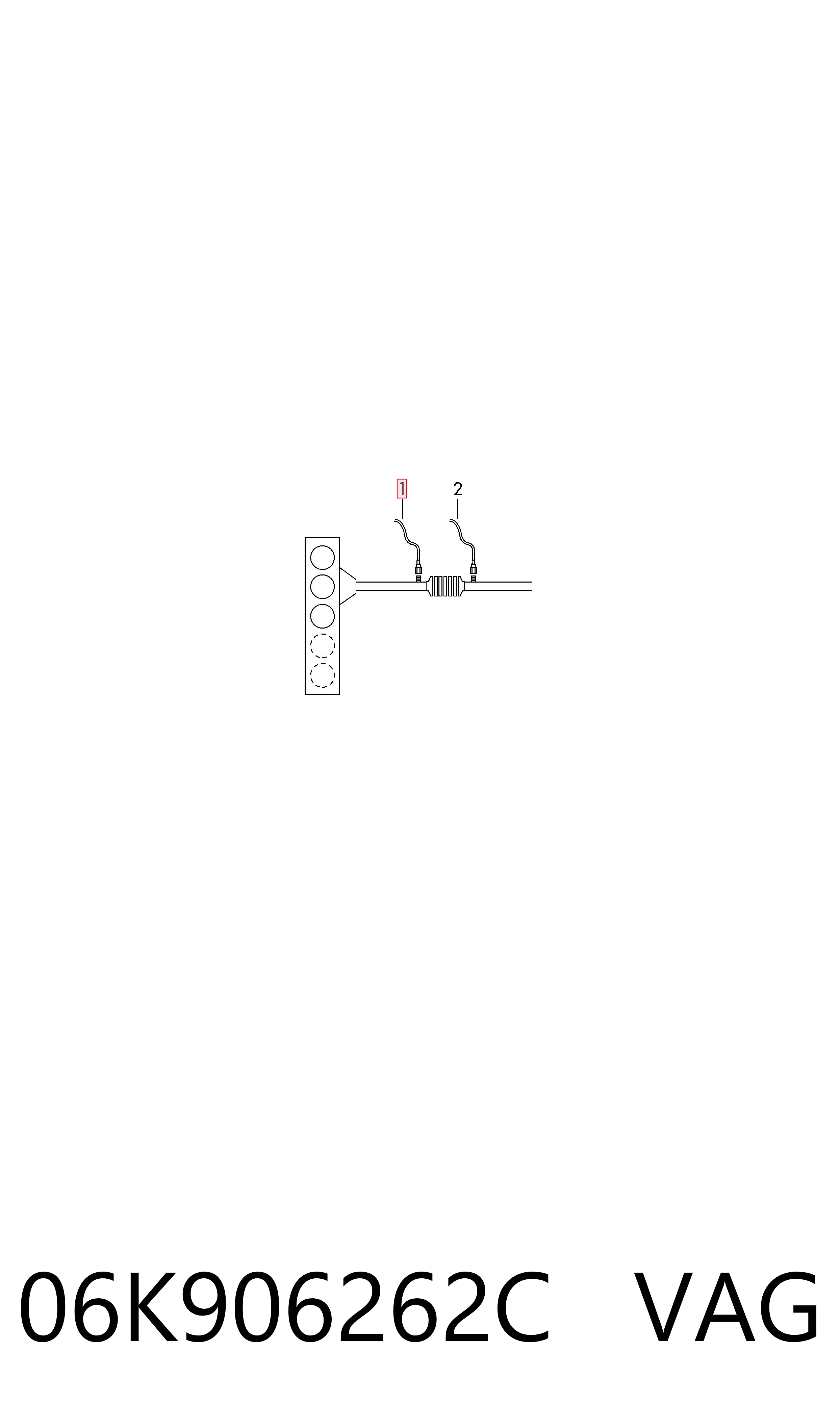 06K906262C VAG Sonda lambda, sensor de oxigênio até o catalisador