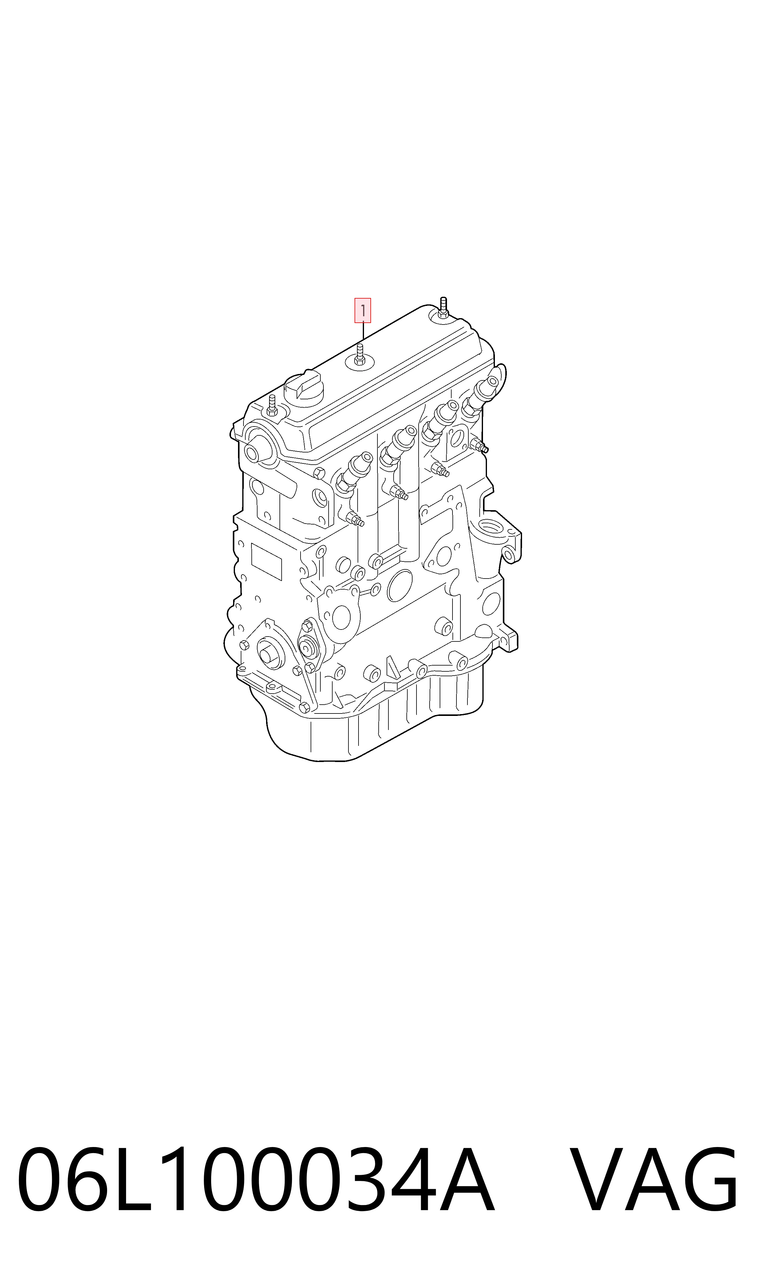 06L100034A VAG Motor montado