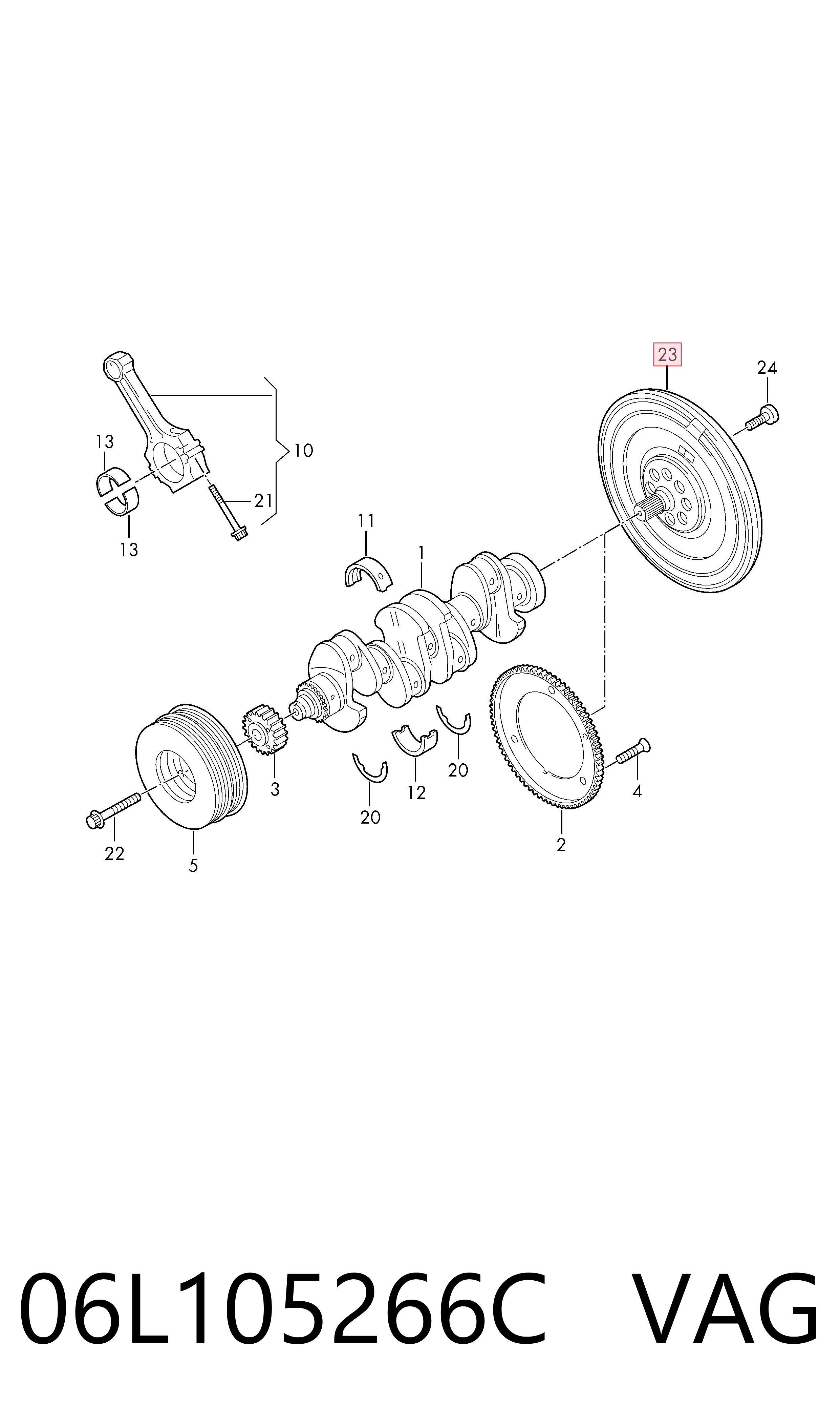 06L105266C VAG Volante de motor