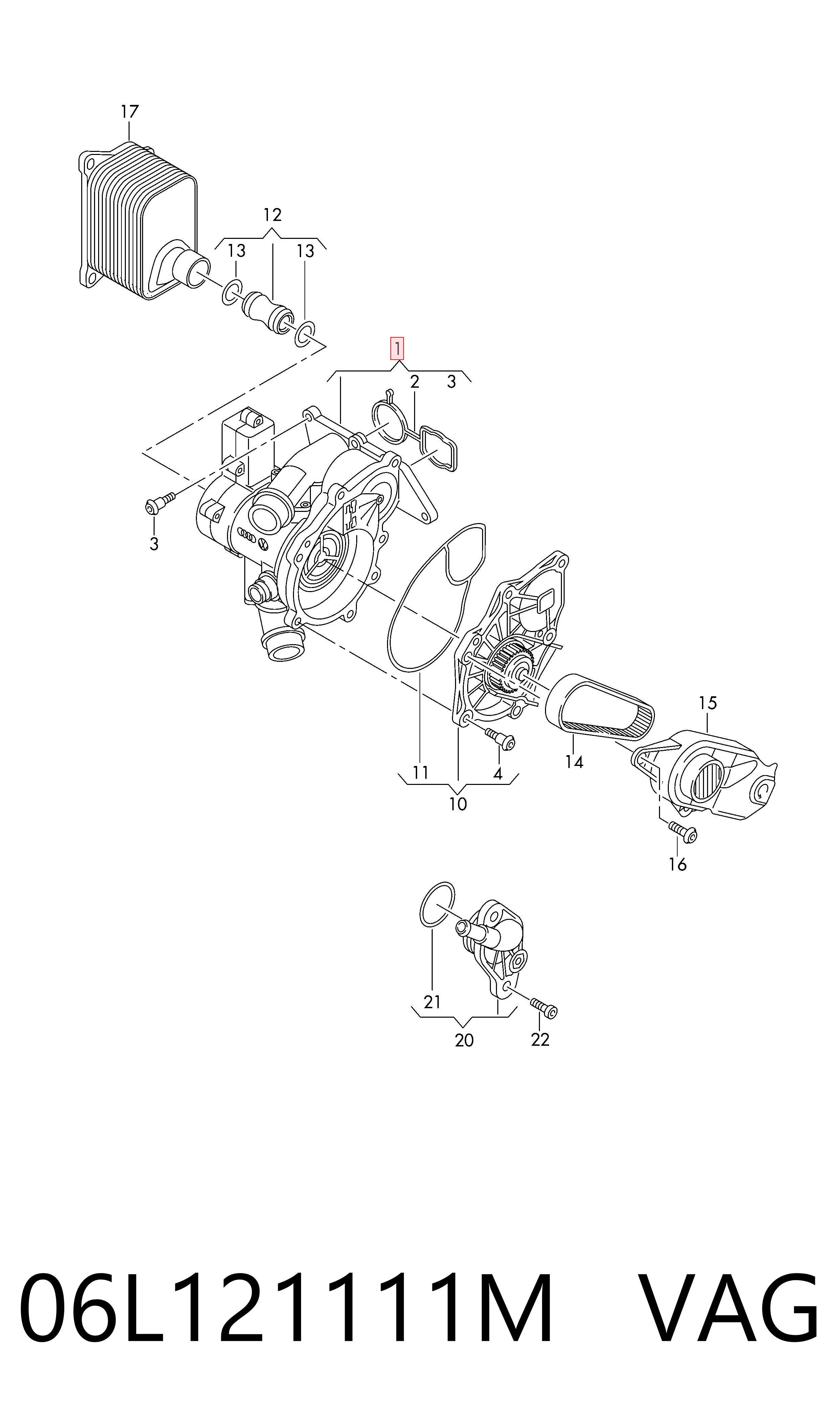 Caixa do termostato VAG 06L121111M preço, a partir de 52,89 USD