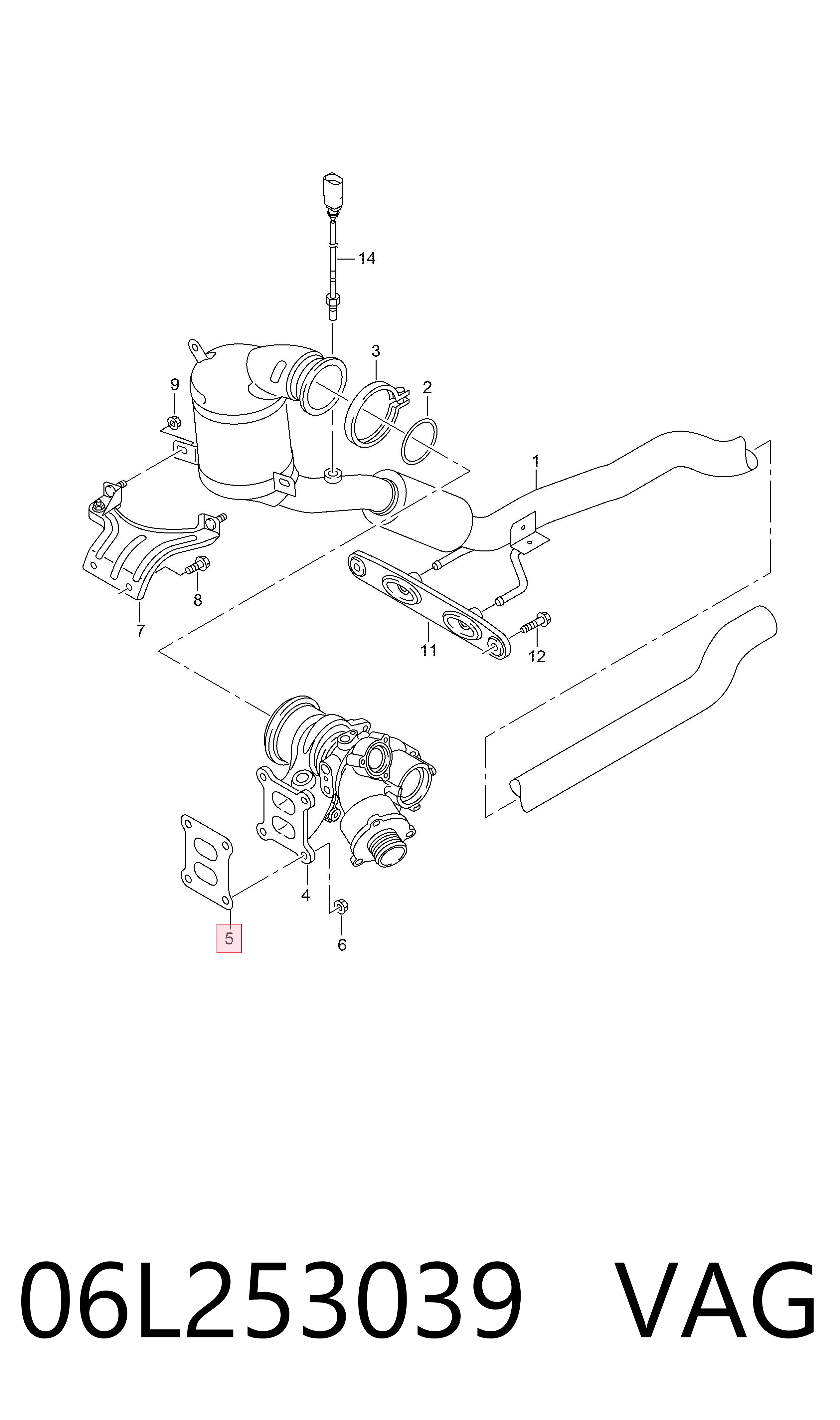 Vedante de turbina dos gases de escape, admissão VAG 06L253039 preço, a partir de 8,62 USD