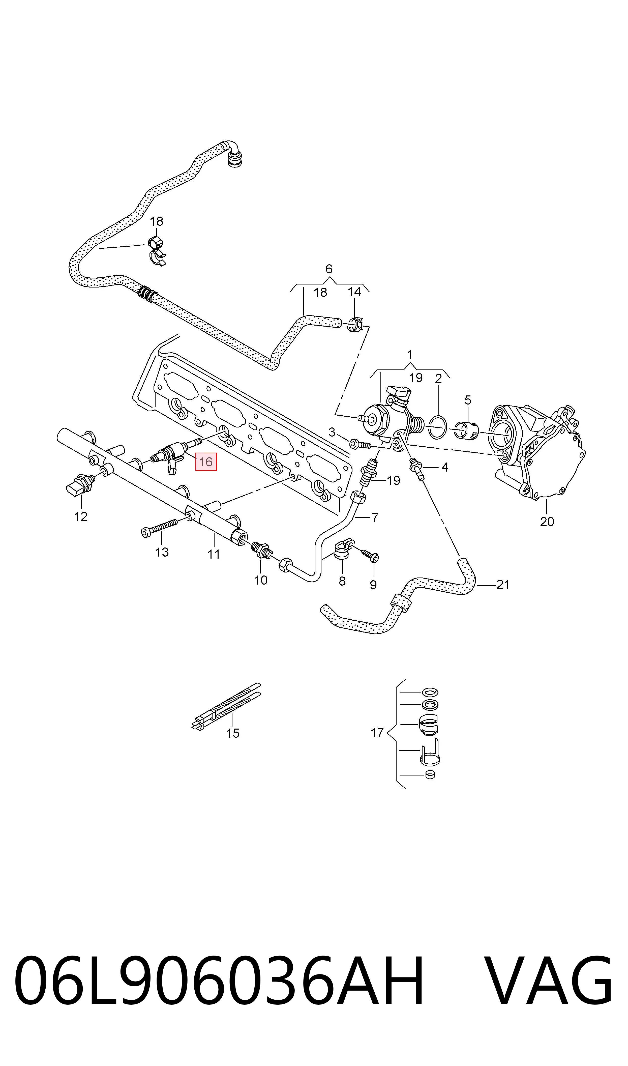 06L906036AH VAG Injetor de injeção de combustível