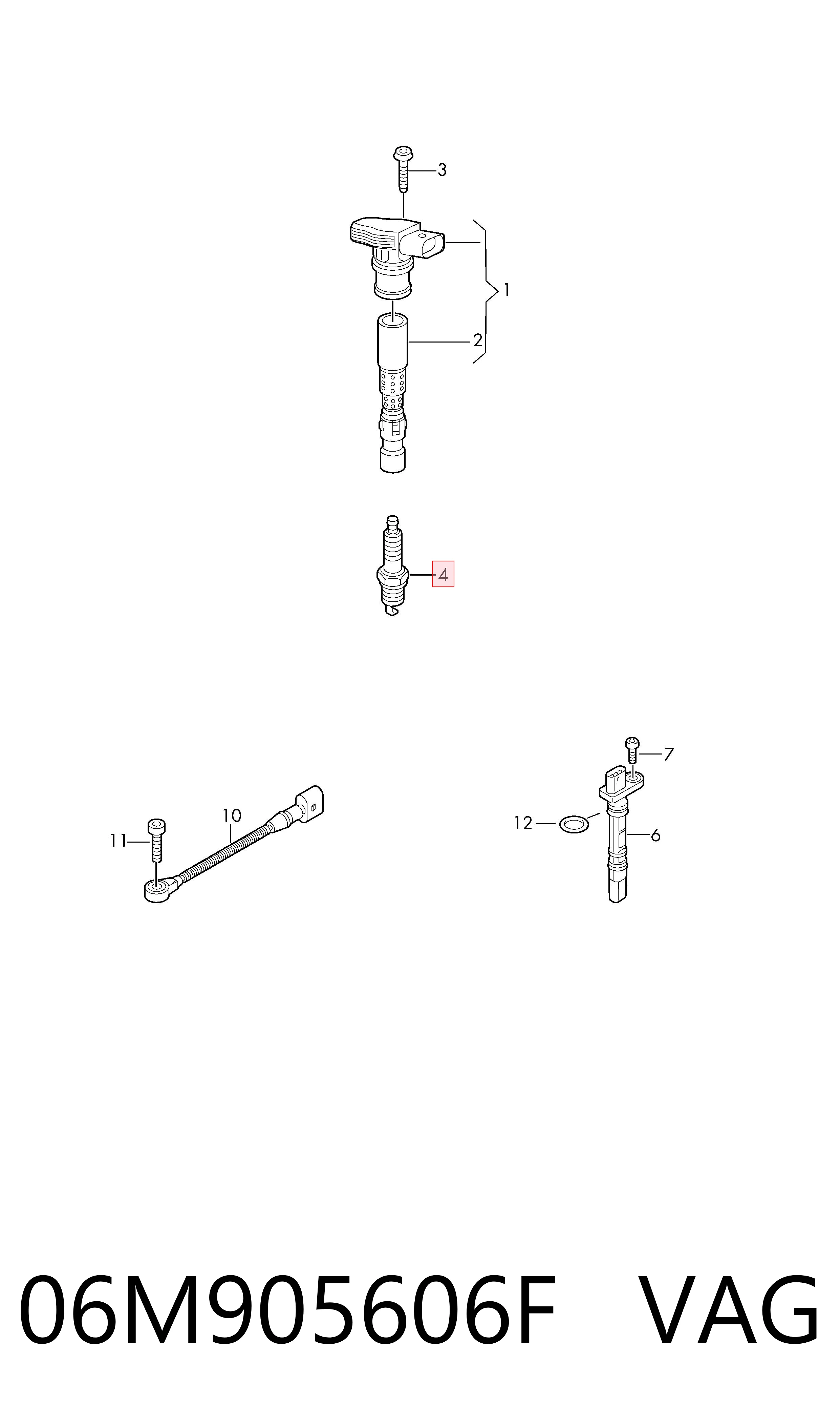 Vela de ignição VAG 06M905606F preço, a partir de 47,61 USD
