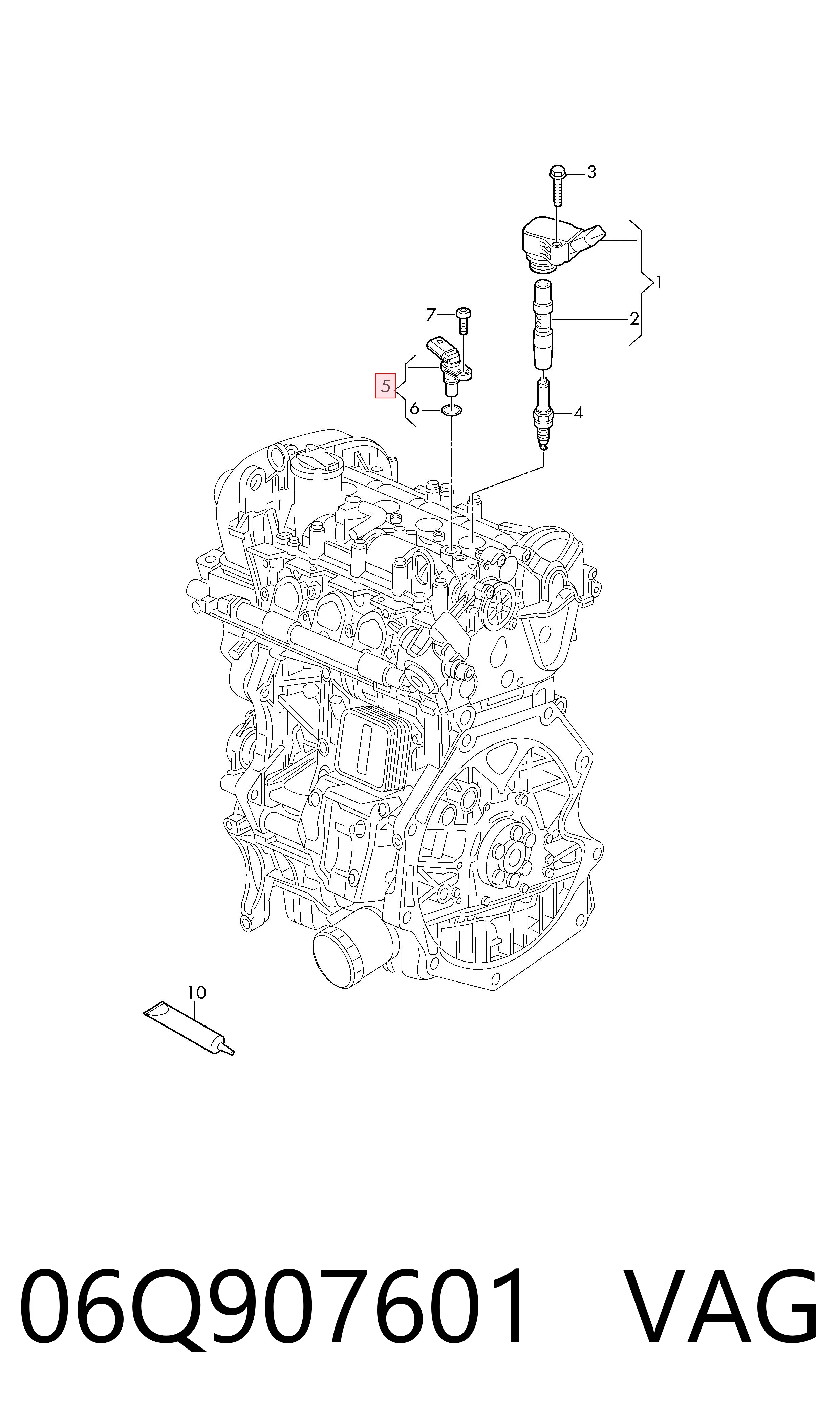 Sensor de posição da árvore distribuidora para Audi A3  8YS, 8YM
