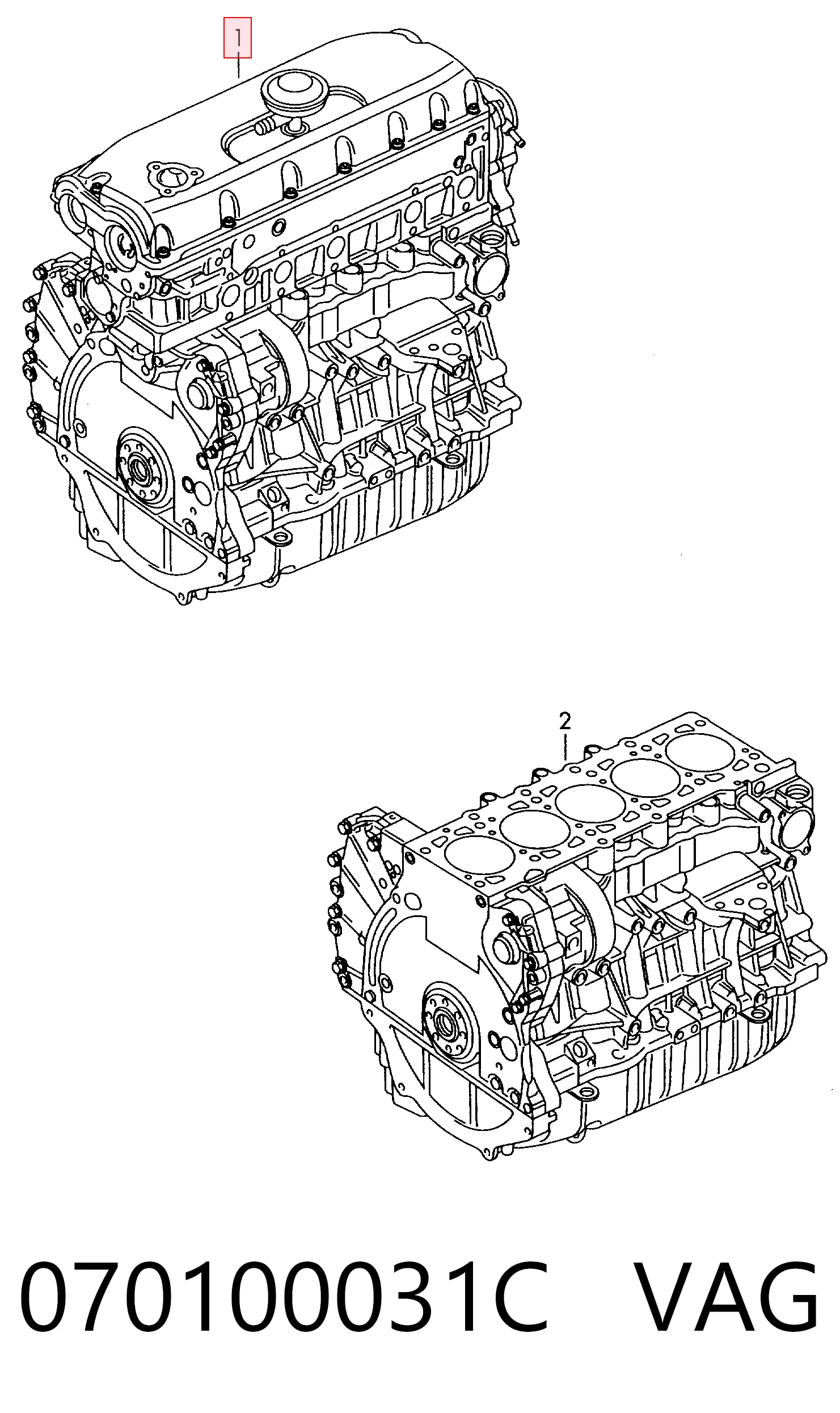 070100031C VAG Motor montado
