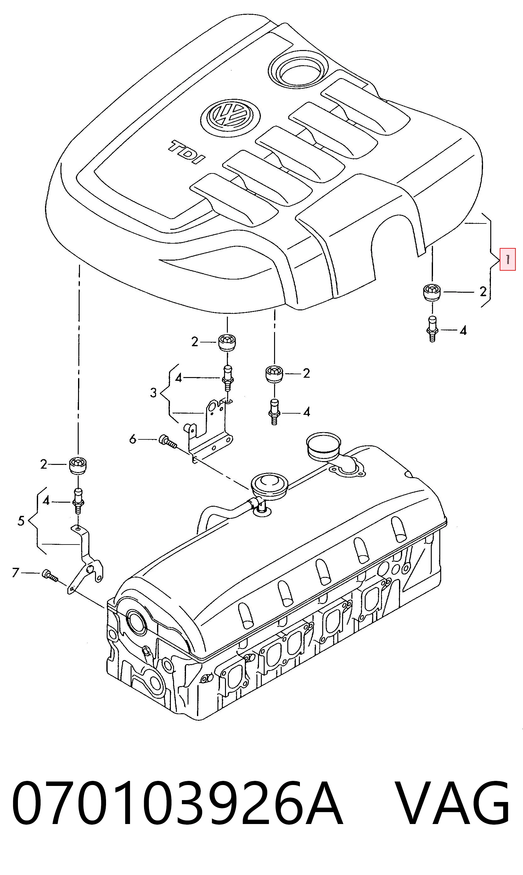Tampa de motor decorativa para Volkswagen Touareg I 7LA, 7L6, 7L7