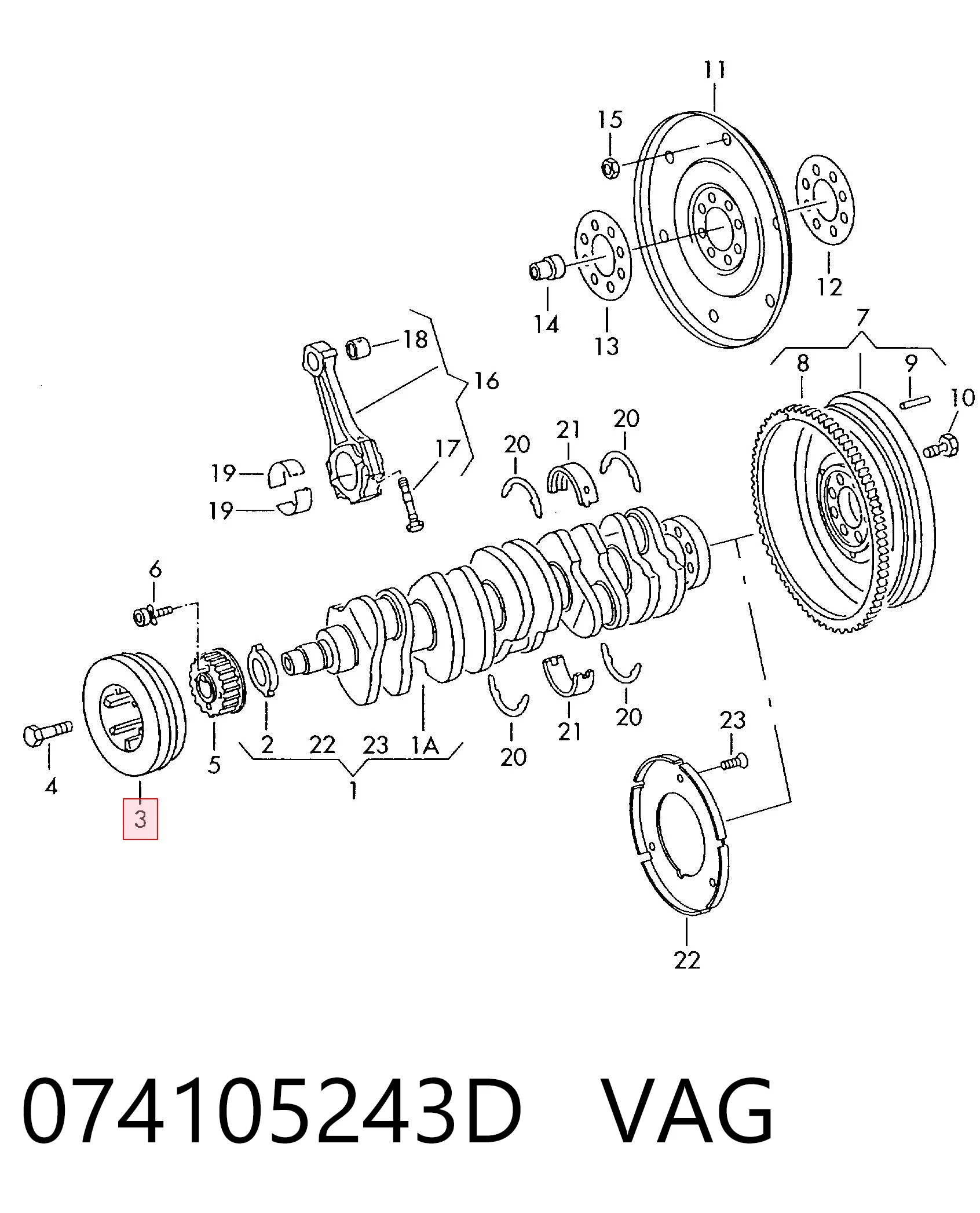 Polia de cambota Audi 100 4A2 ao melhor preço