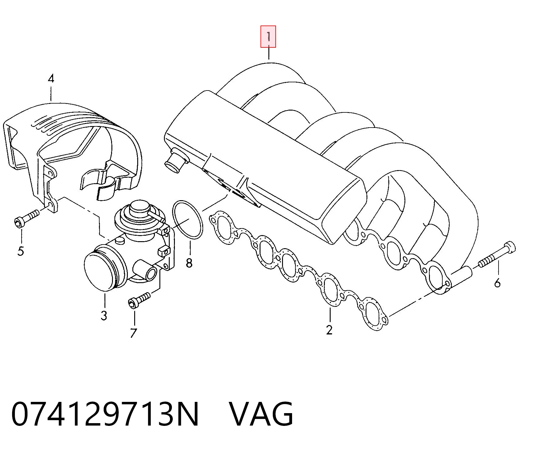Tubo coletor de admissão Volkswagen LT II 2DB, 2DE, 2DK ao melhor preço