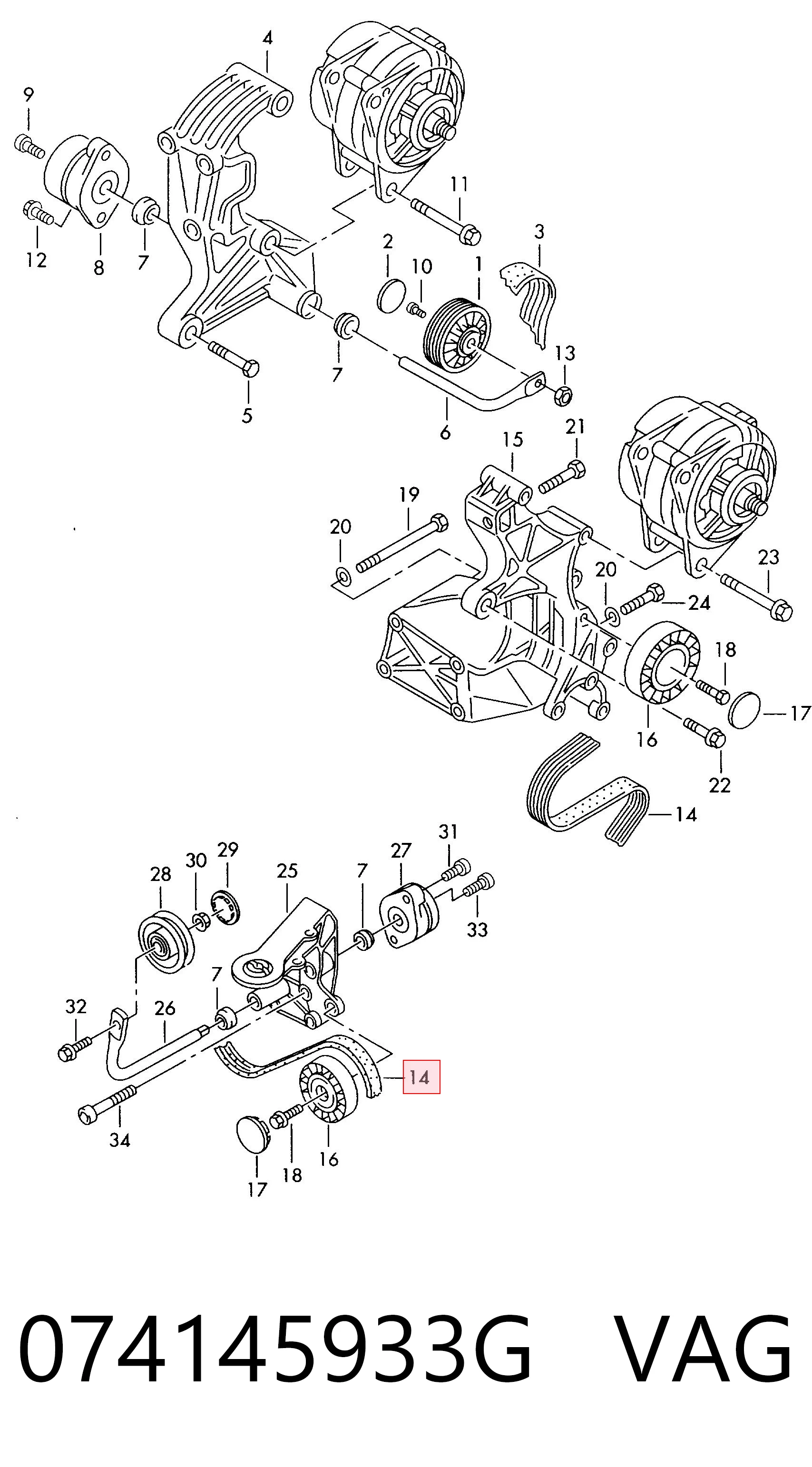 Correia dos conjuntos de transmissão Opel 25185542