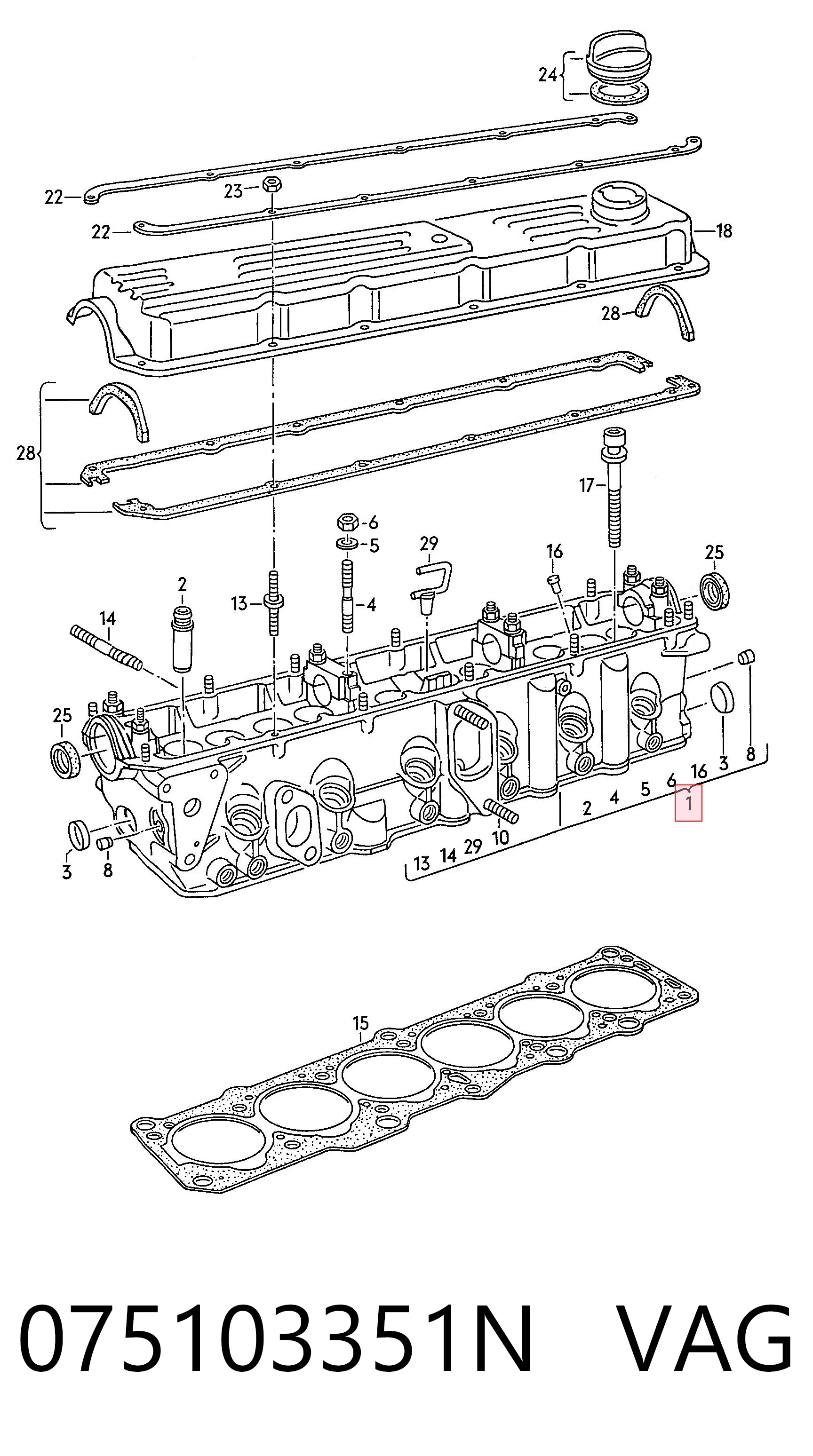Cabeça de motor (CBC) Volkswagen LT I 281-363 ao melhor preço