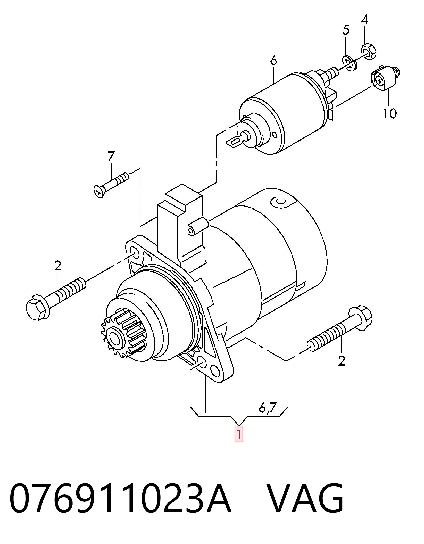 076911023A VAG Motor de arranco