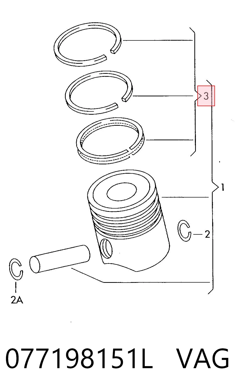 Kit de anéis de pistão de motor, STD. 120050007600 NE/NPR