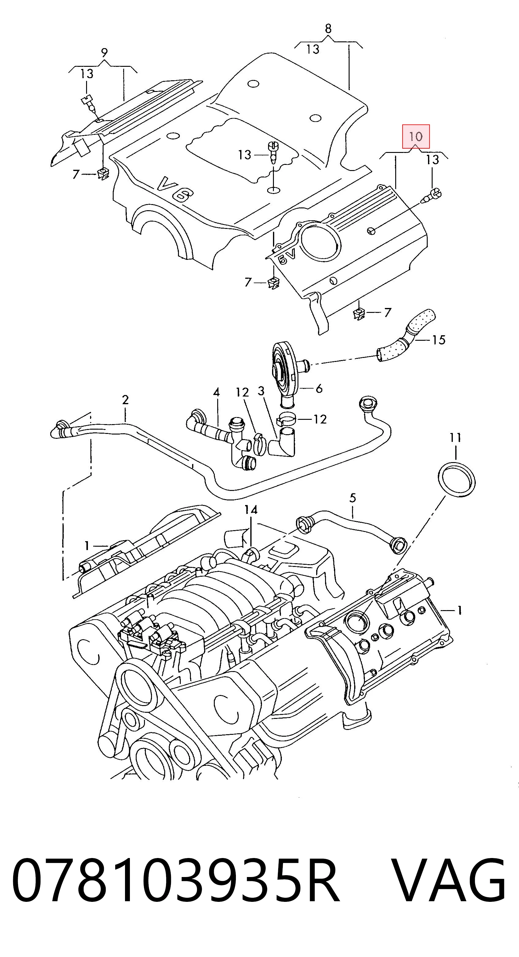 Tampa de motor decorativa Volkswagen Passat 3B3 ao melhor preço