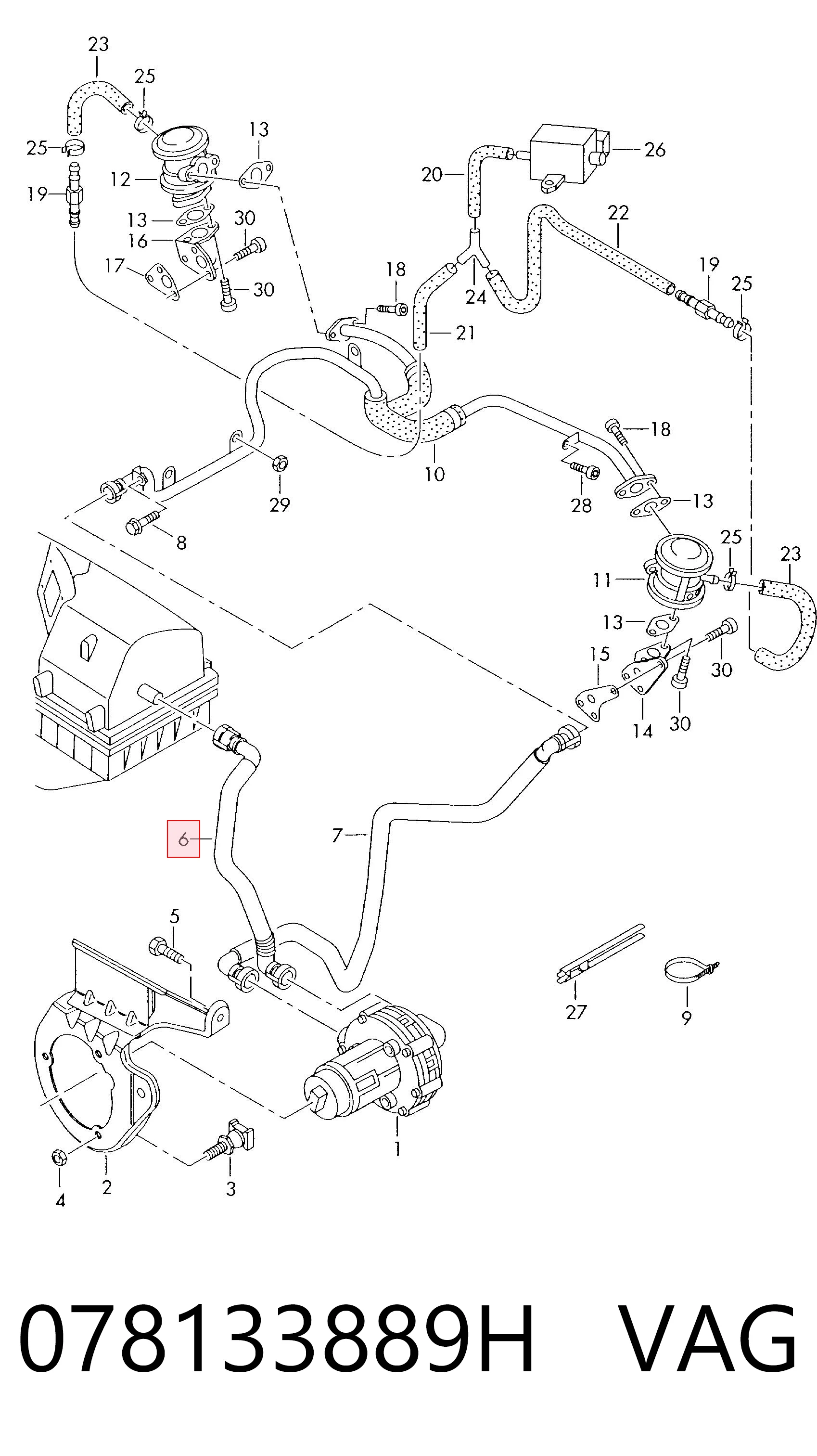078133889H VAG Cano derivado de ar