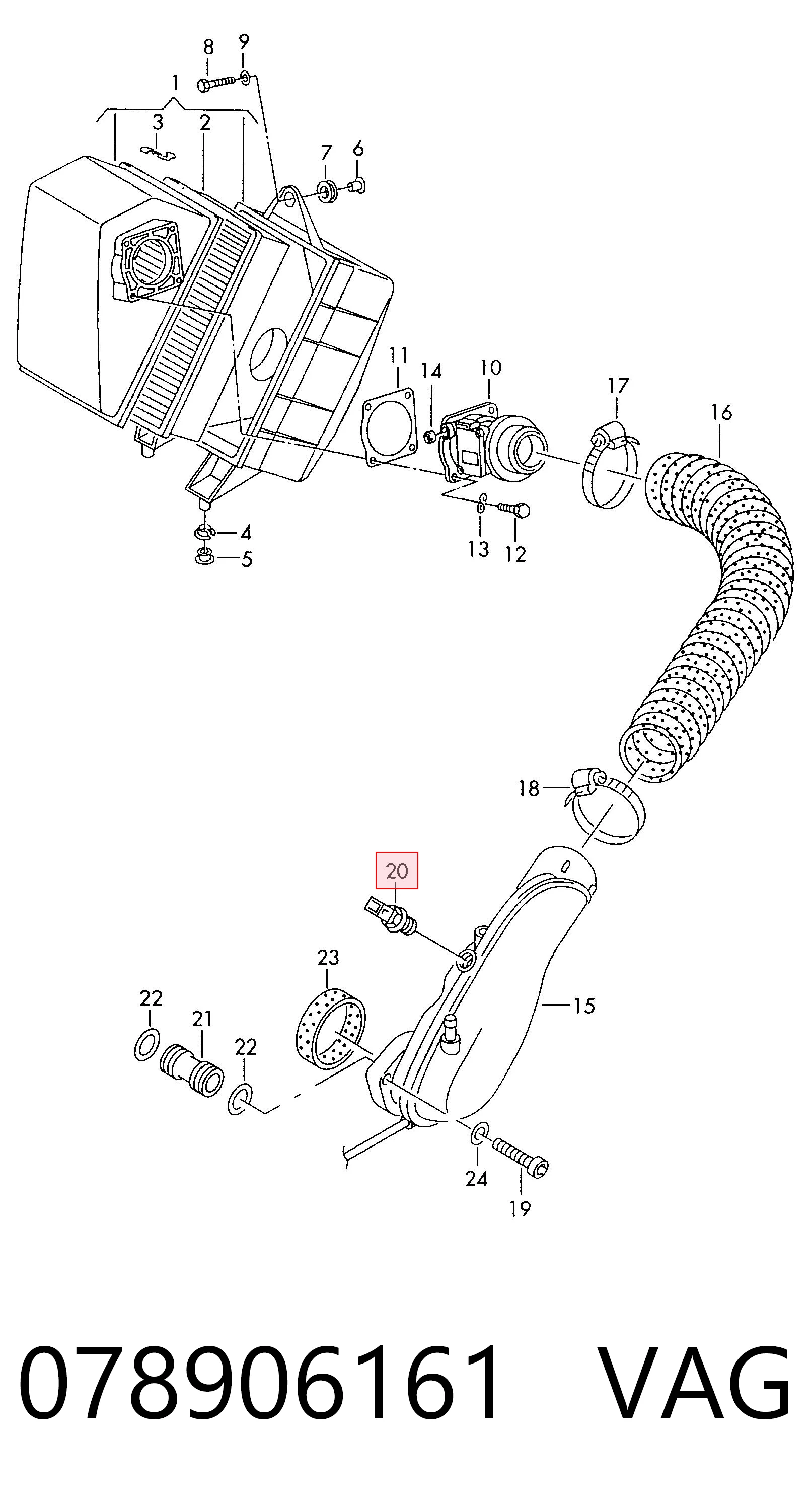 Sensor de temperatura da mistura de ar Fiat Punto I 176