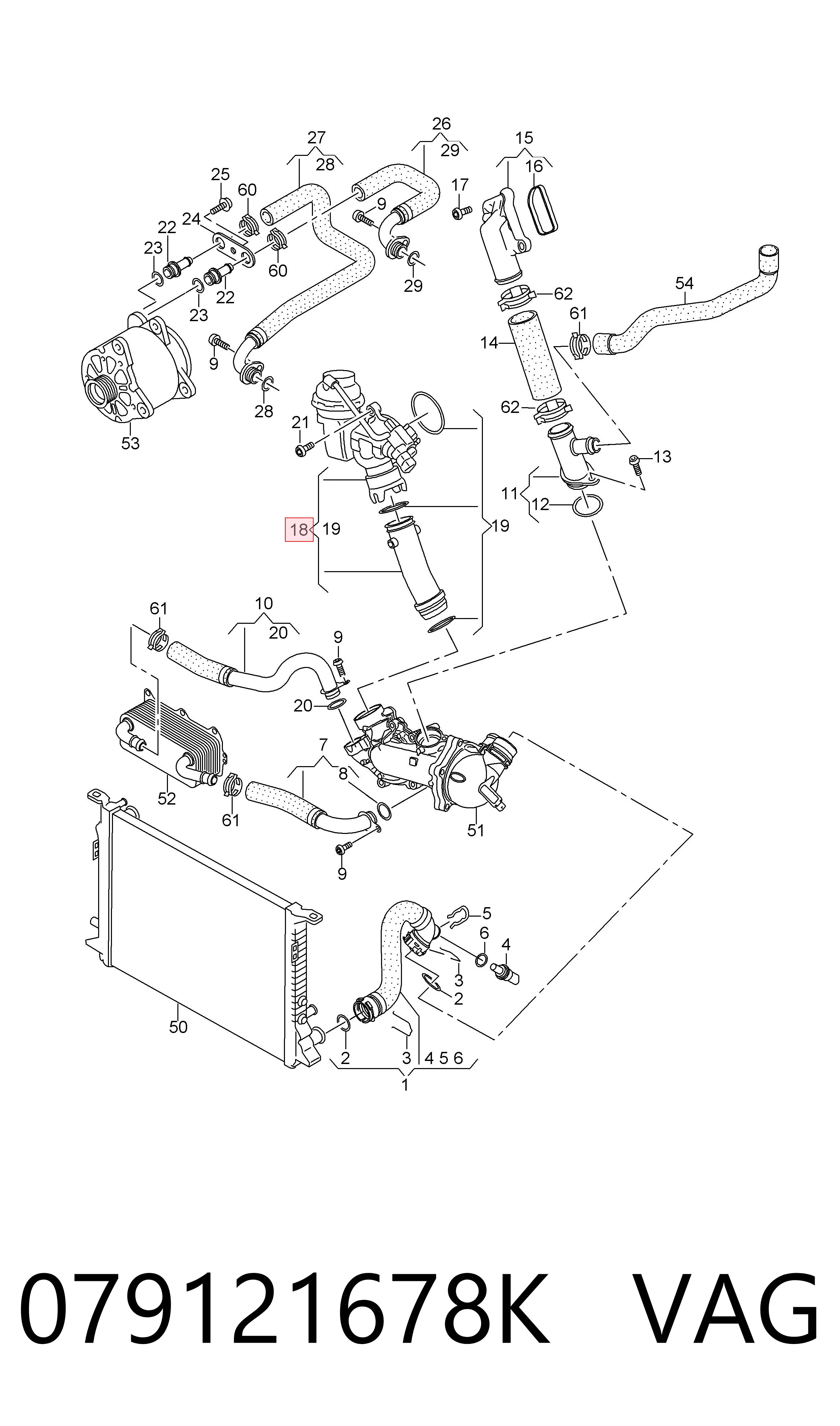 079121678K VAG Sensor de temperatura a vácuo