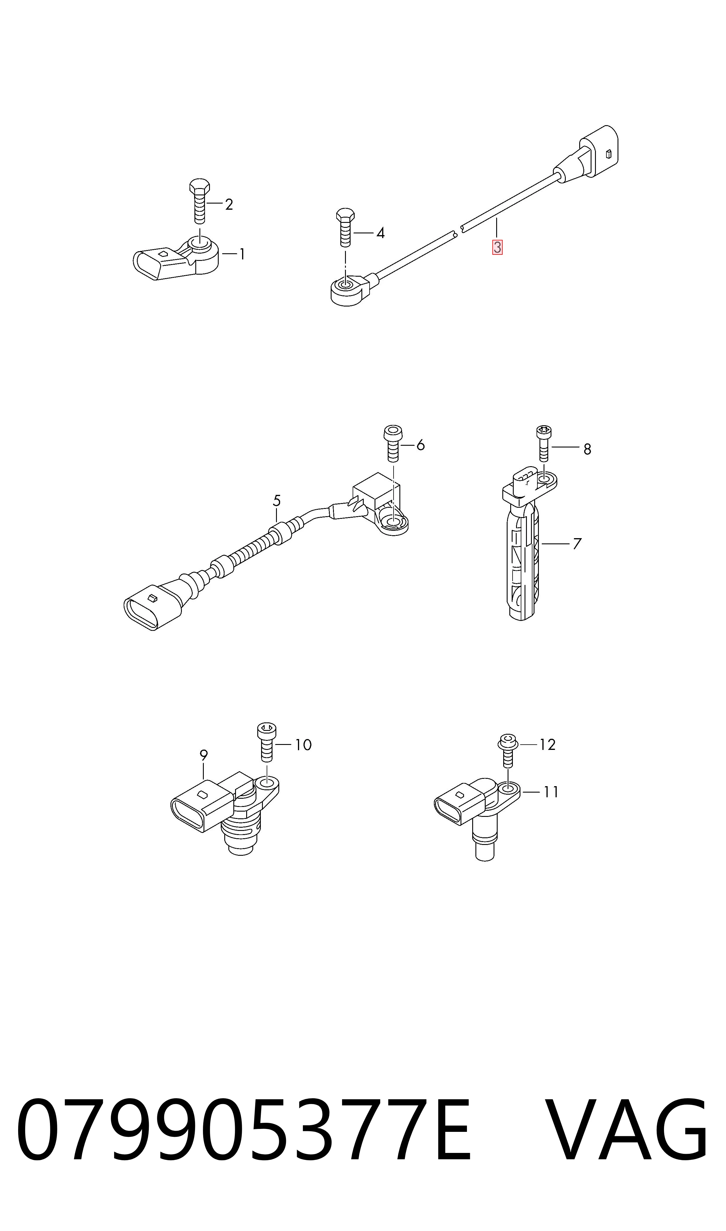 Sensor de detonação VAG 079905377E preço, a partir de 43,26 USD