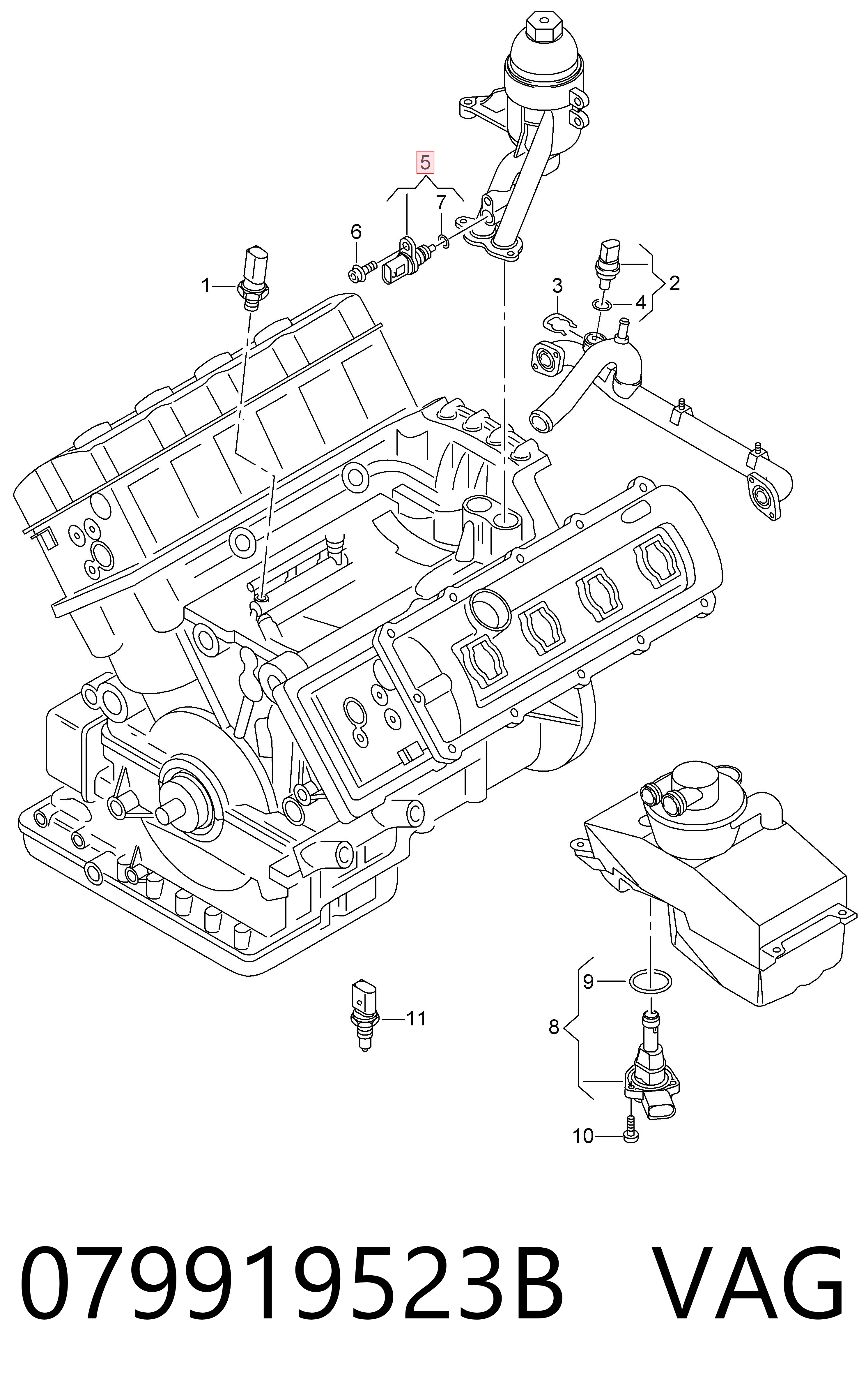 079919523B VAG Sensor de temperatura do fluido de esfriamento