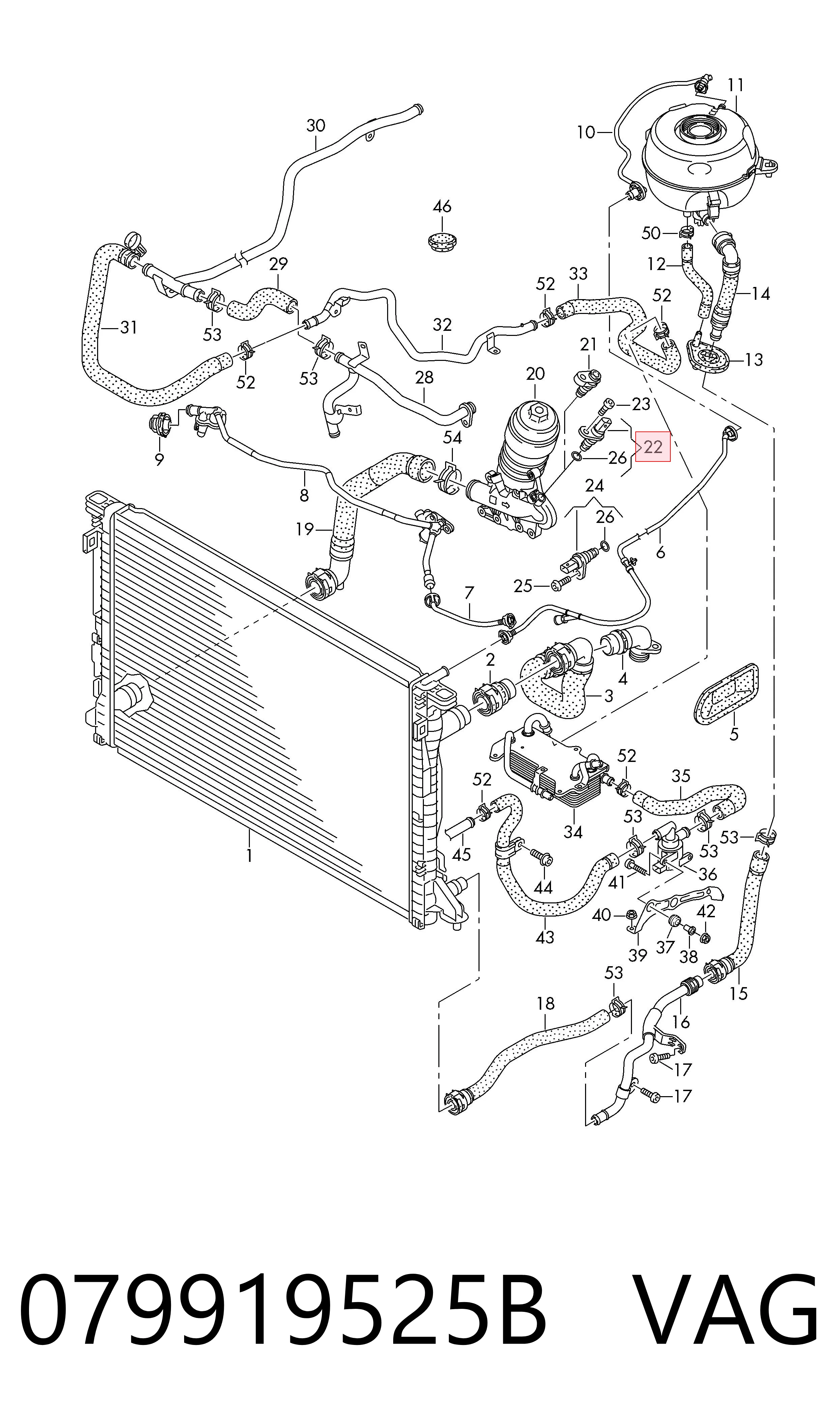 079919525B VAG Sensor de temperatura do fluido de esfriamento