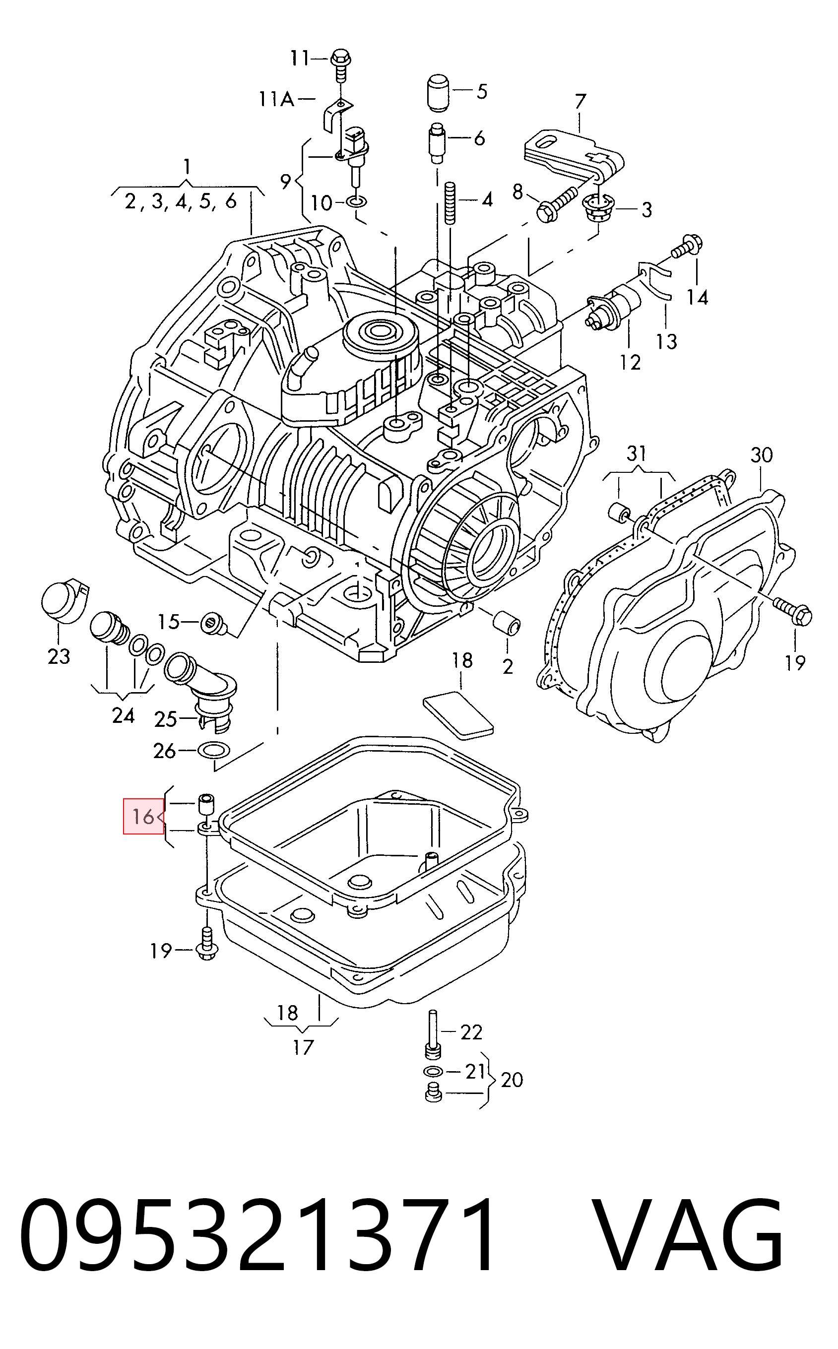 Vedante de panela da Caixa Automática de Mudança/Caixa Mecânica de Mudança Audi A3 8L1 ao melhor preço