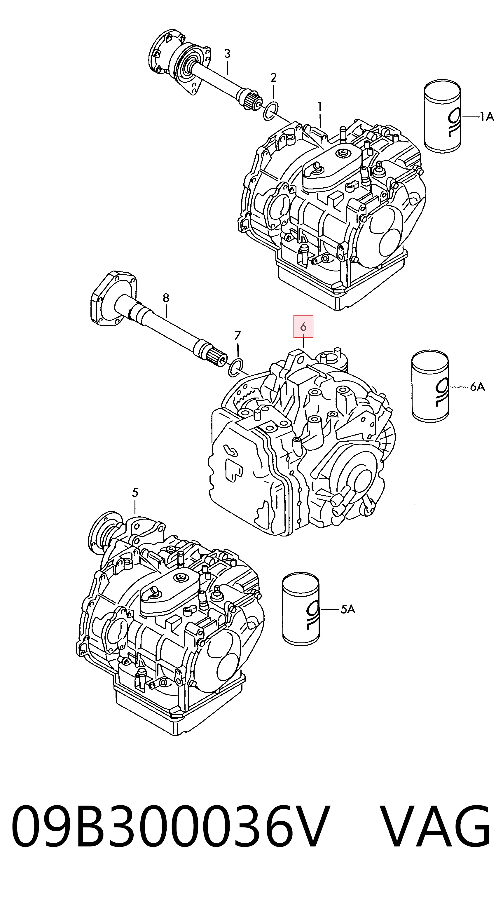 Caixa Automática de Mudança montada para Volkswagen Sharan I 7M8, 7M9, 7M6