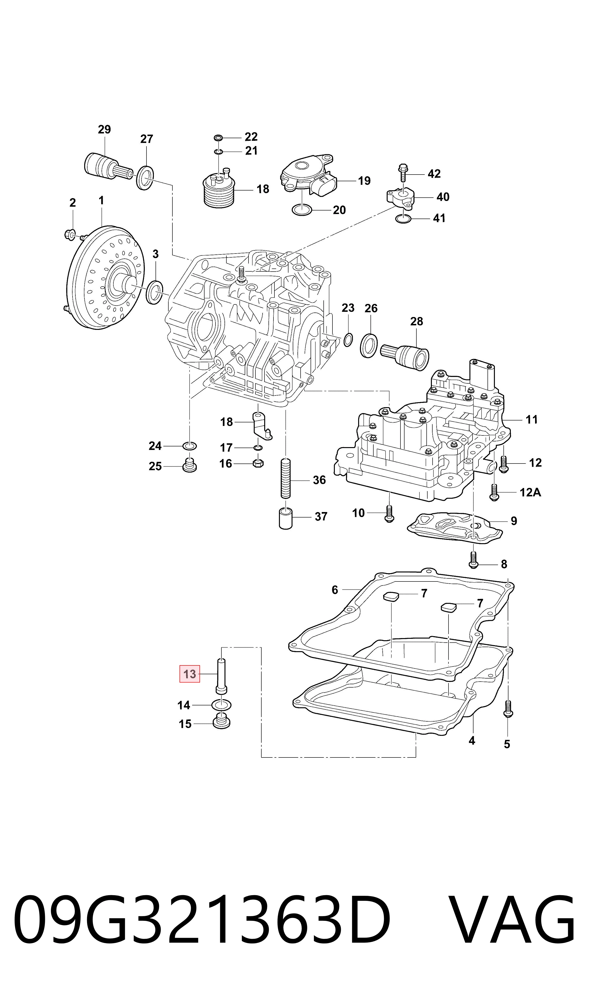 Sonda (indicador) do nível de óleo na Caixa Automática de Mudança VAG 09G321363D preço, a partir de 53,22 USD