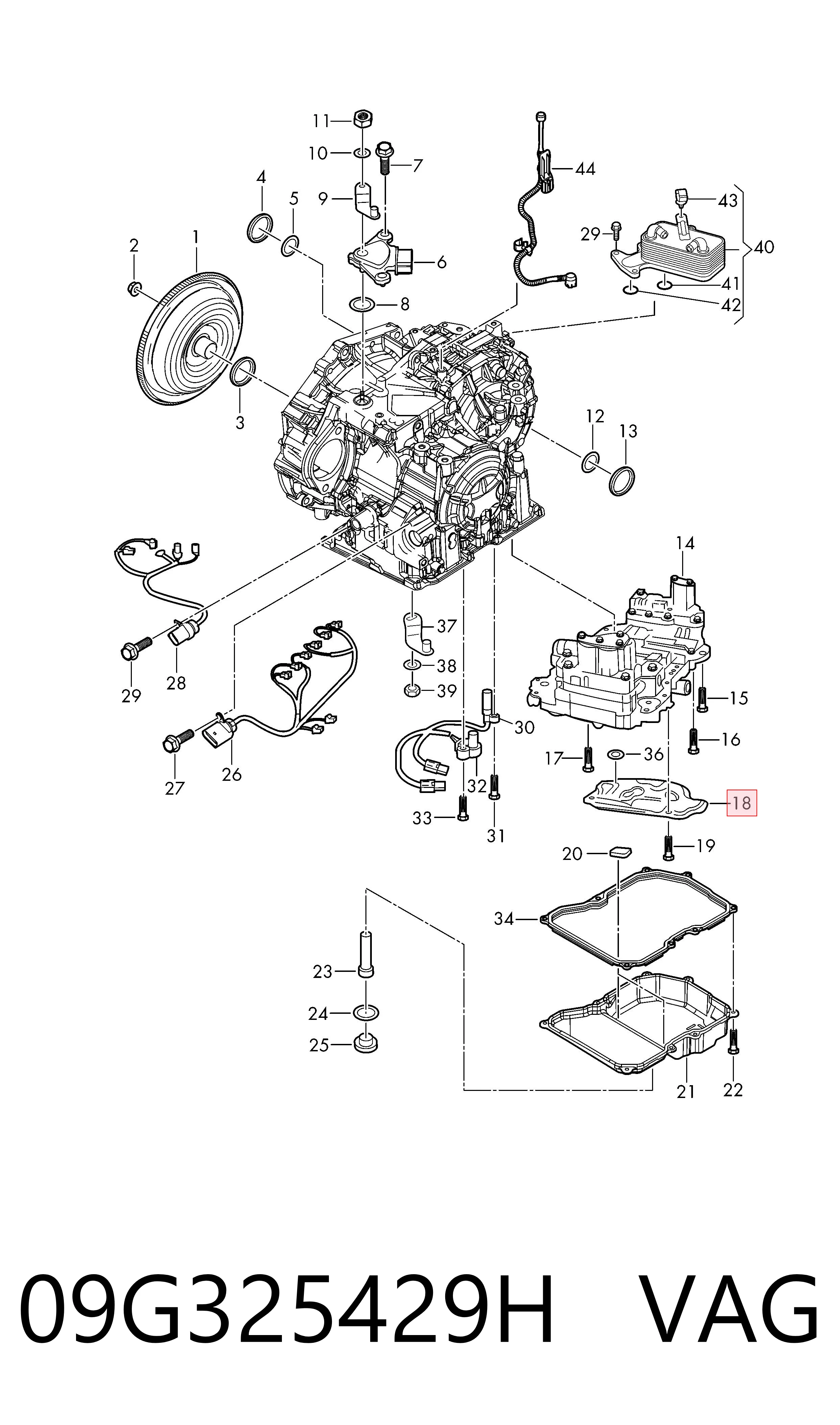 09G325429H VAG Filtro da Caixa Automática de Mudança