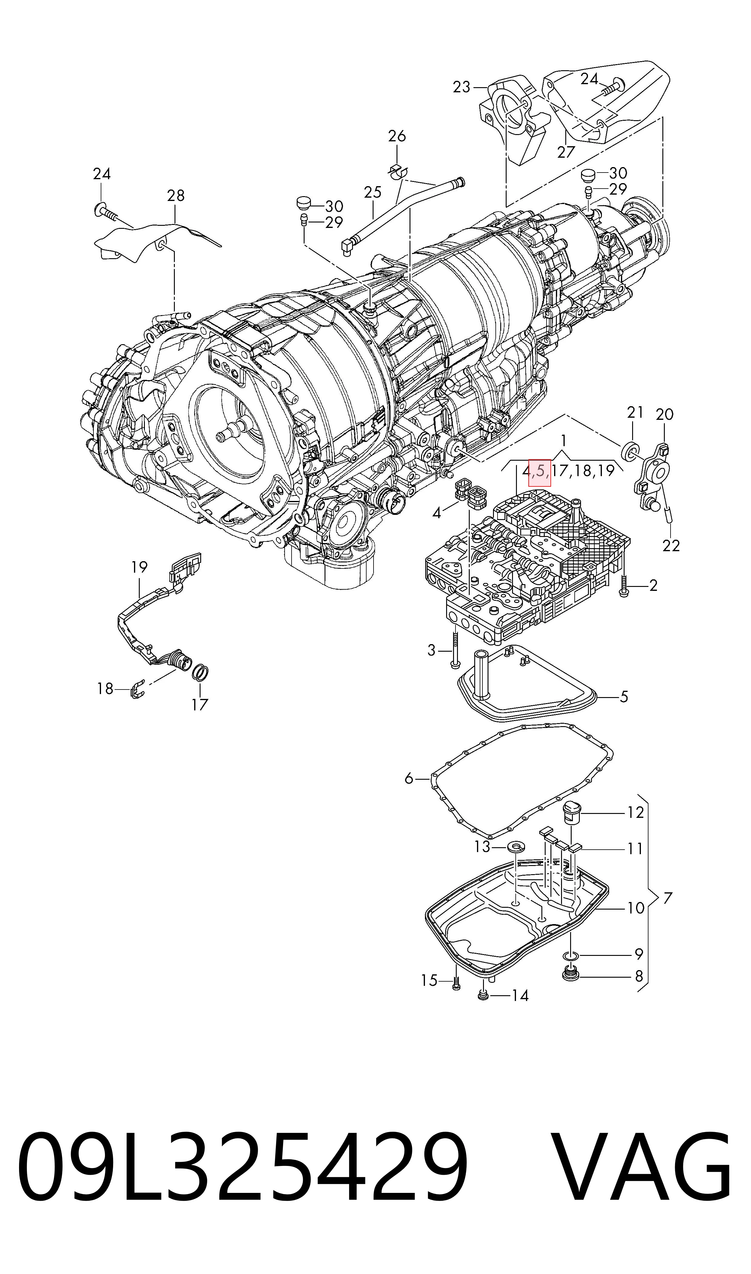 09L325429 VAG Filtro da Caixa Automática de Mudança