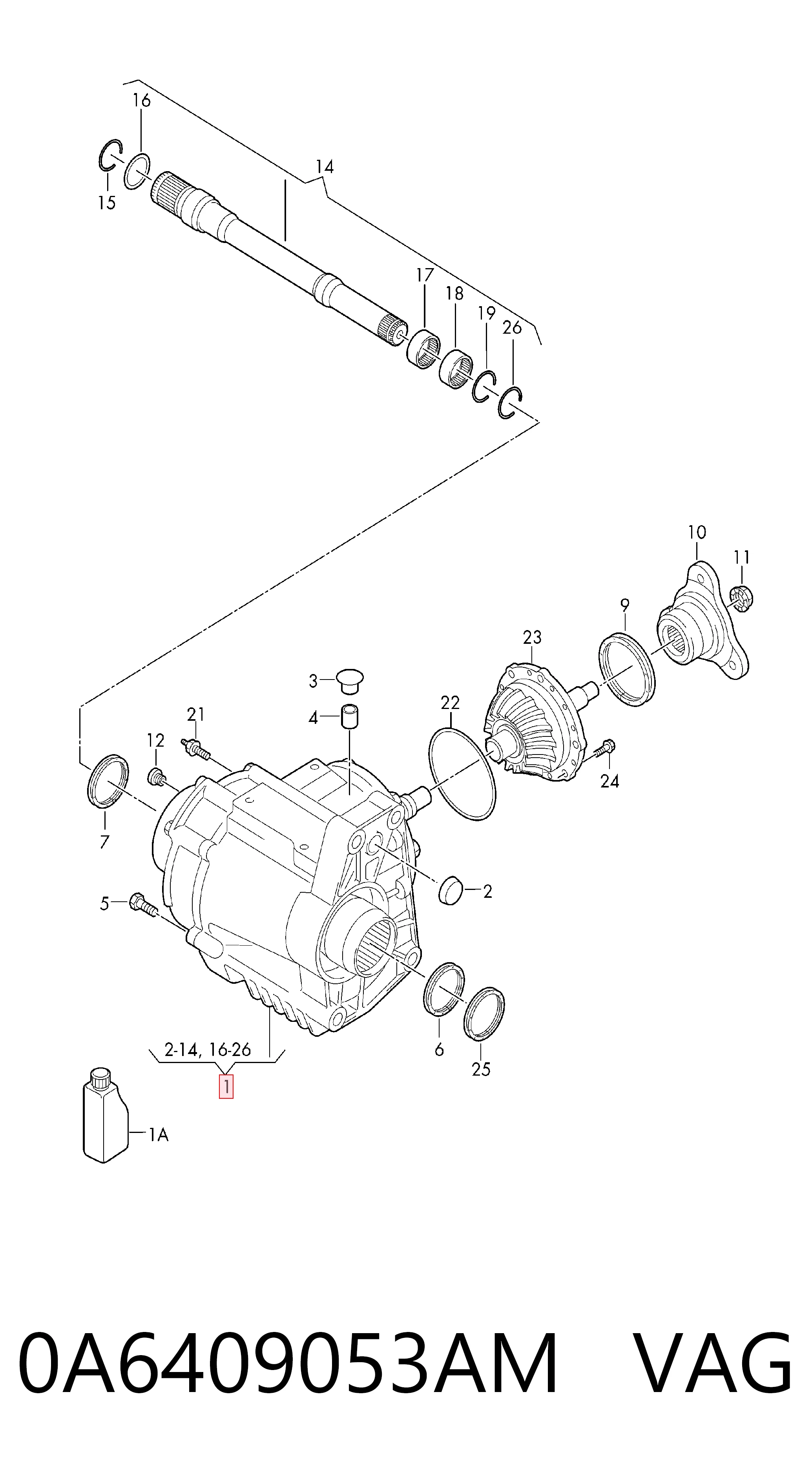 Caixa de transferência para Audi Q3  8UB, 8UG