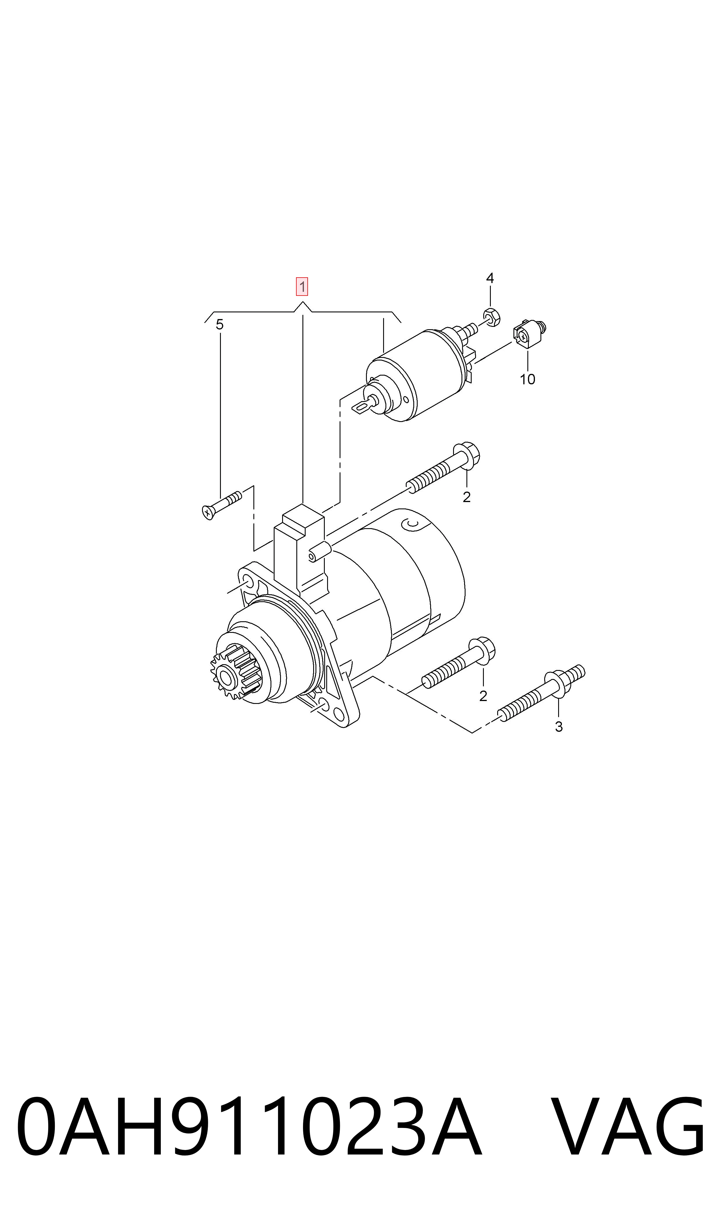 0AH911023A VAG Motor de arranco