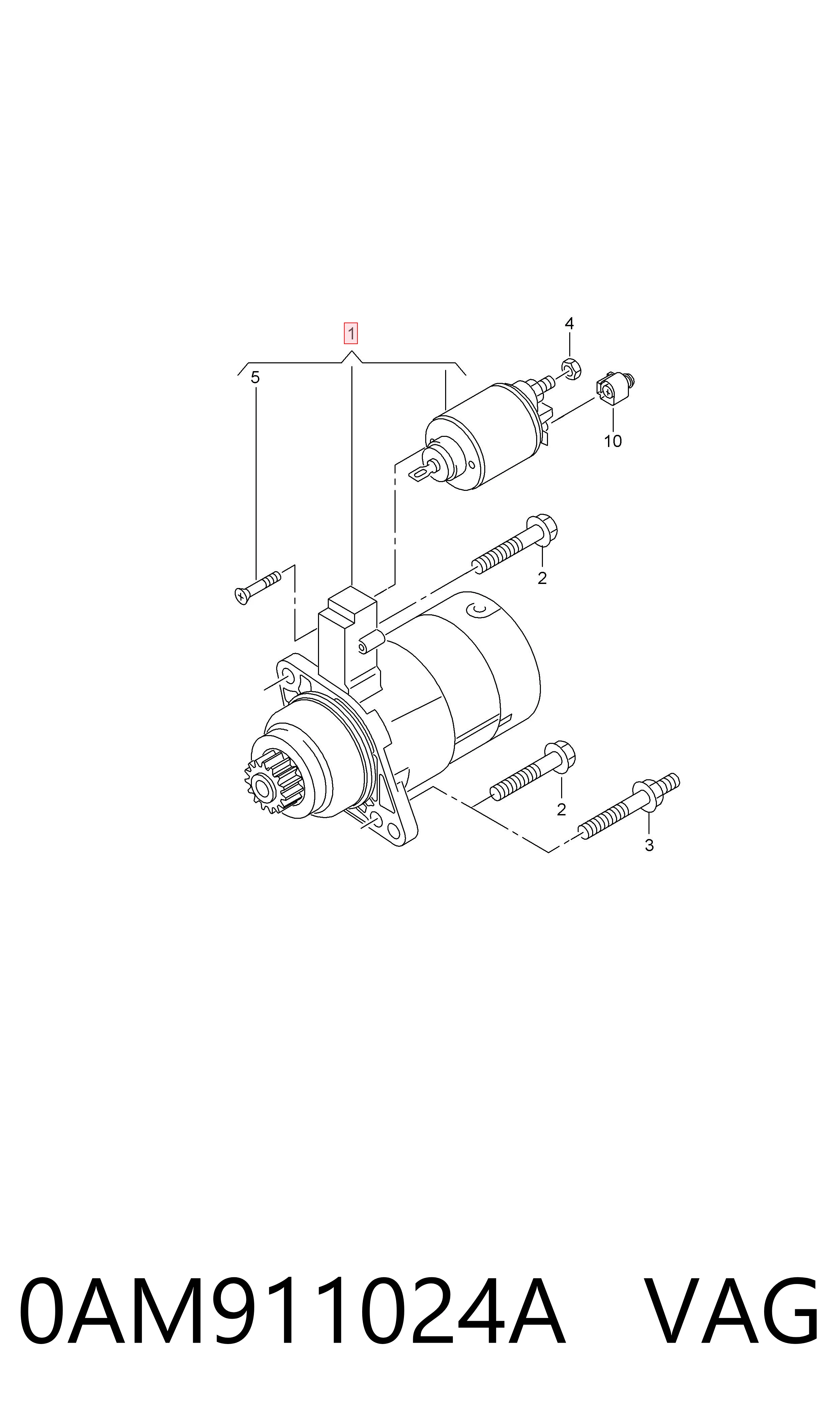 0AM911024A VAG Motor de arranco