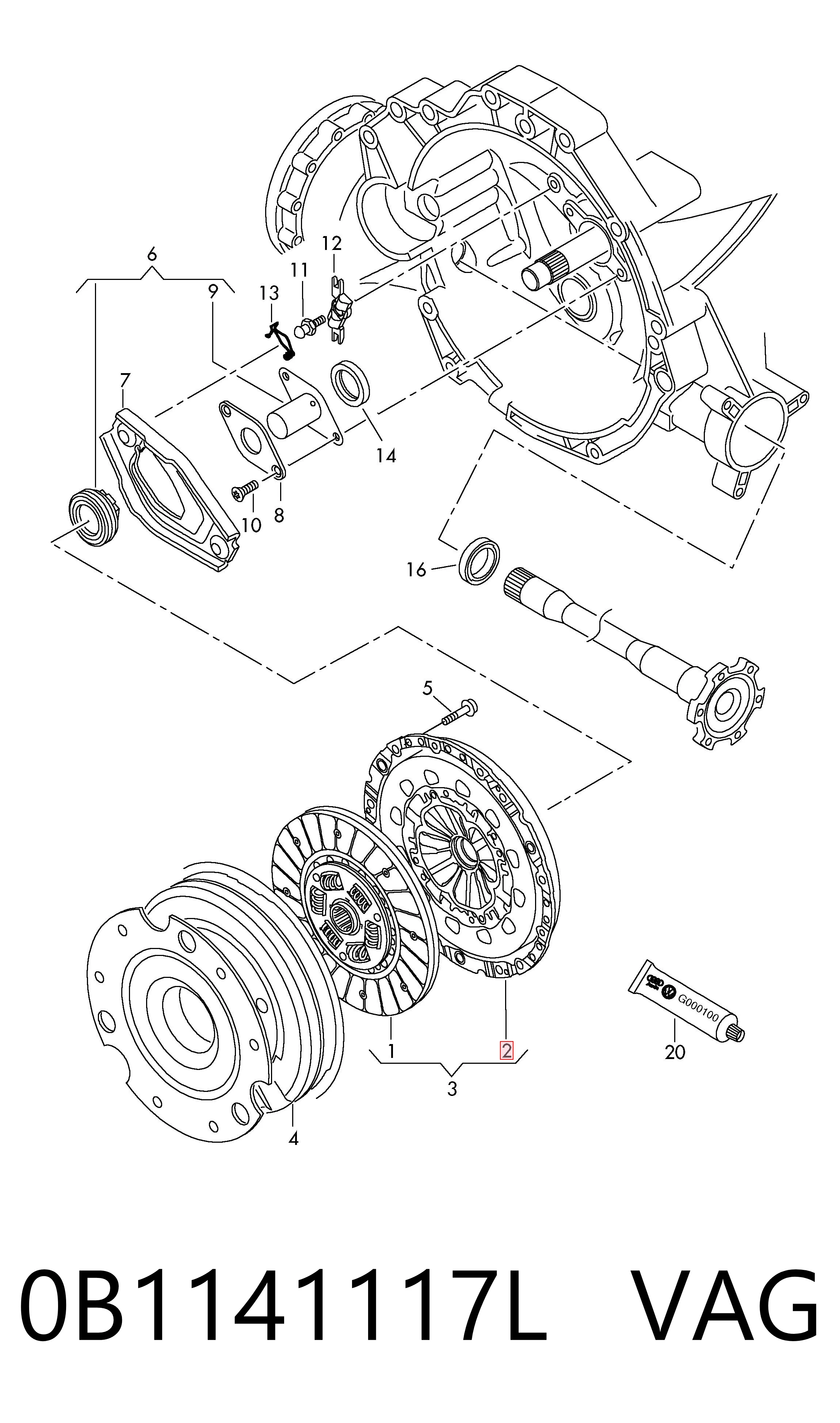 Cesta de embraiagem Audi A5  8T3 ao melhor preço