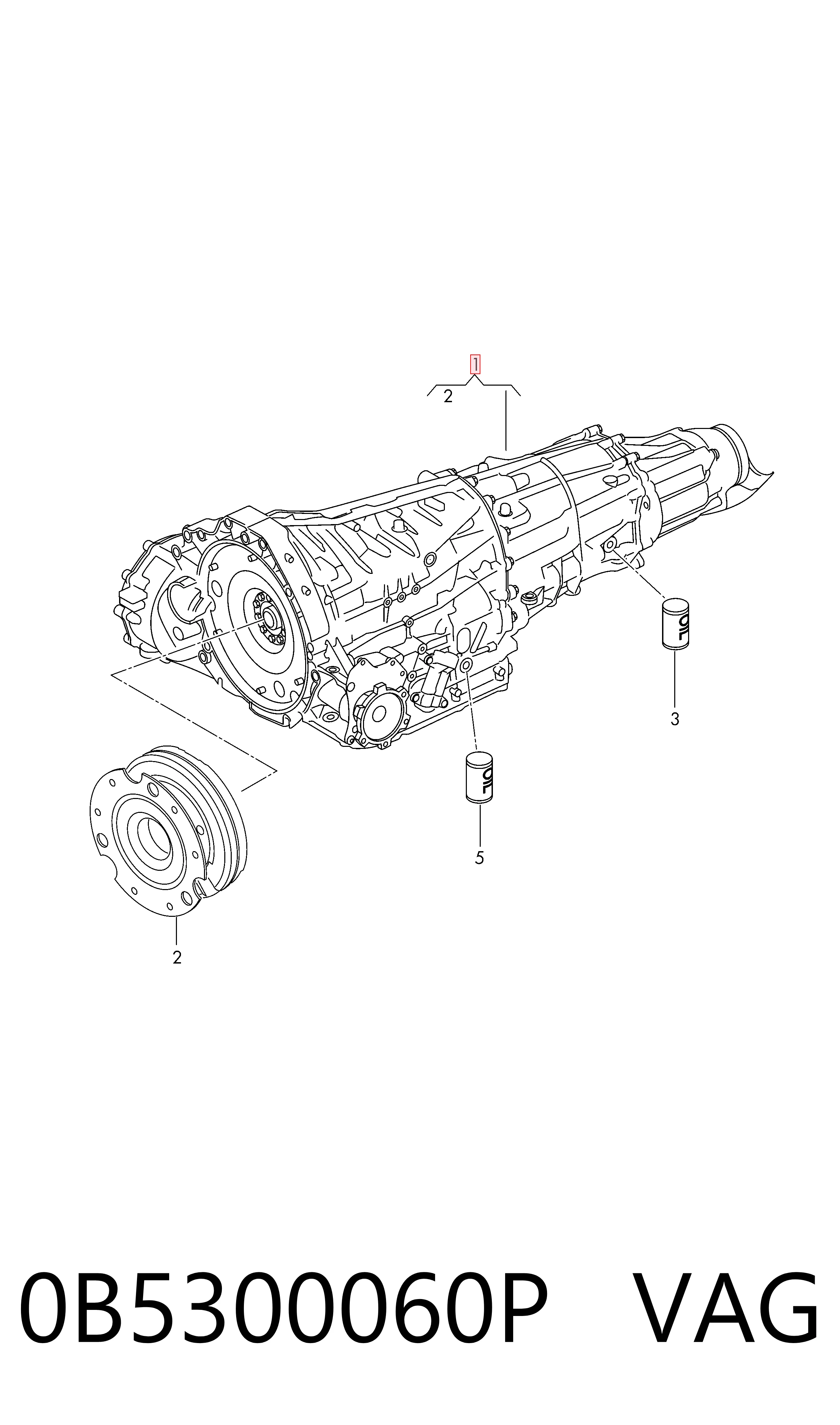0B5300060P VAG Caixa Automática de Mudança montada
