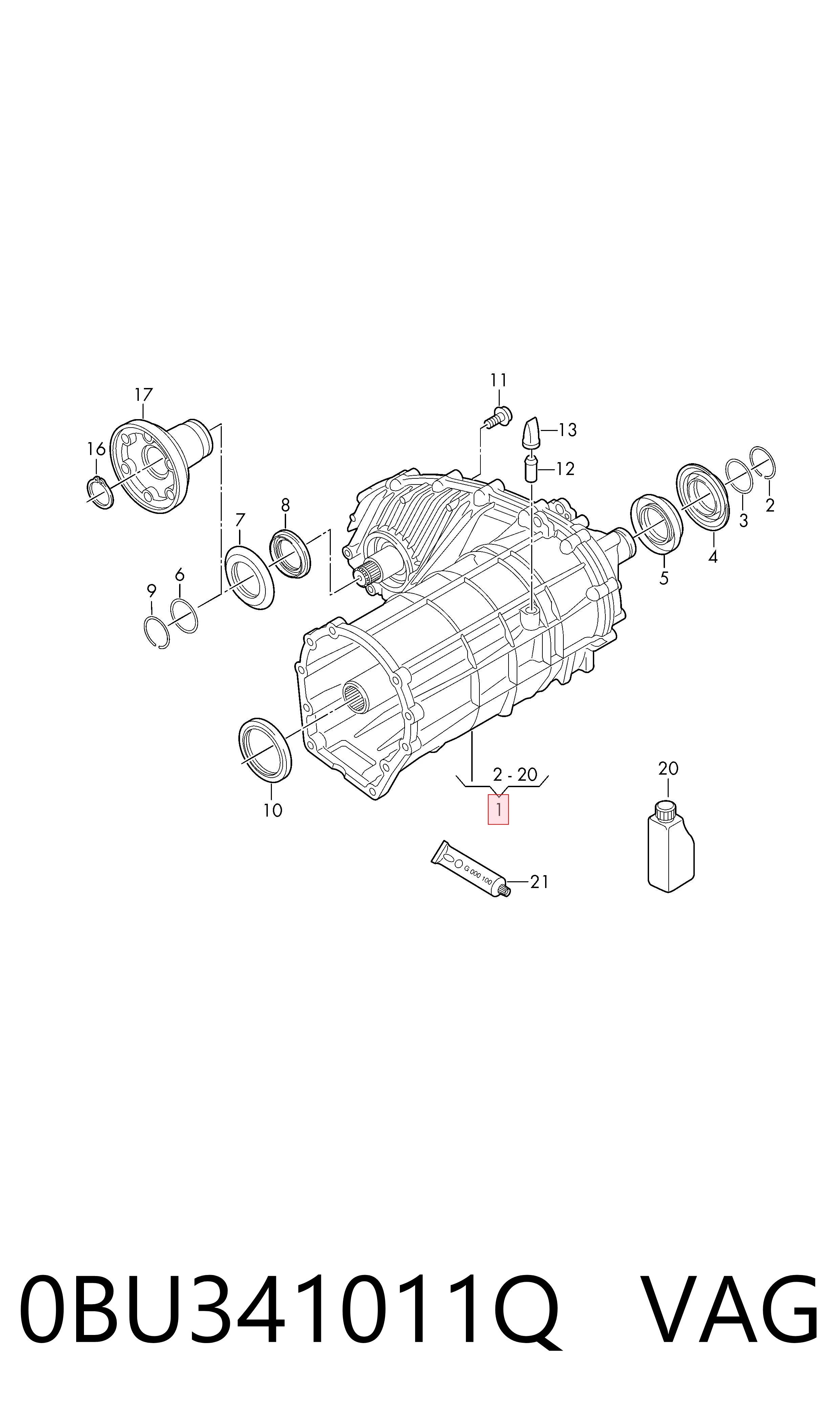 Caixa de transferência Volkswagen Touareg II 7P5, 7P6