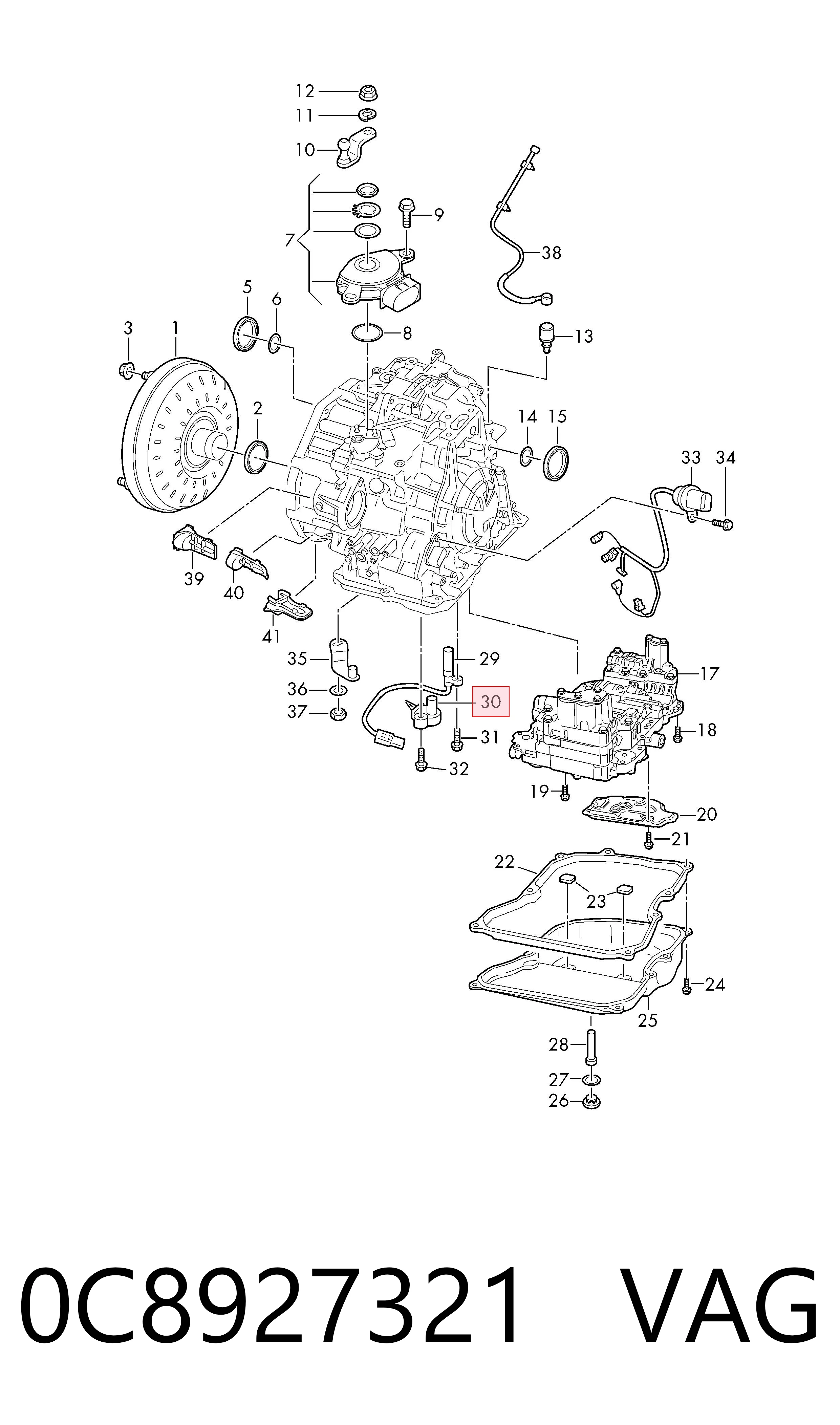 0C8927321 VAG Sensor de velocidade