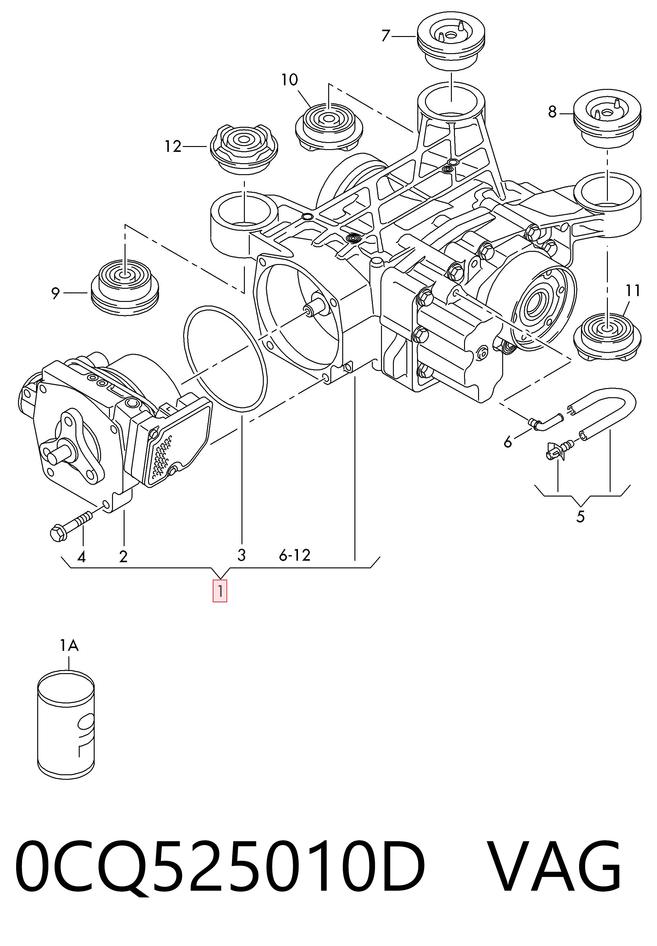 Redutor do eixo traseiro Volkswagen Passat B8 3G2, CB2