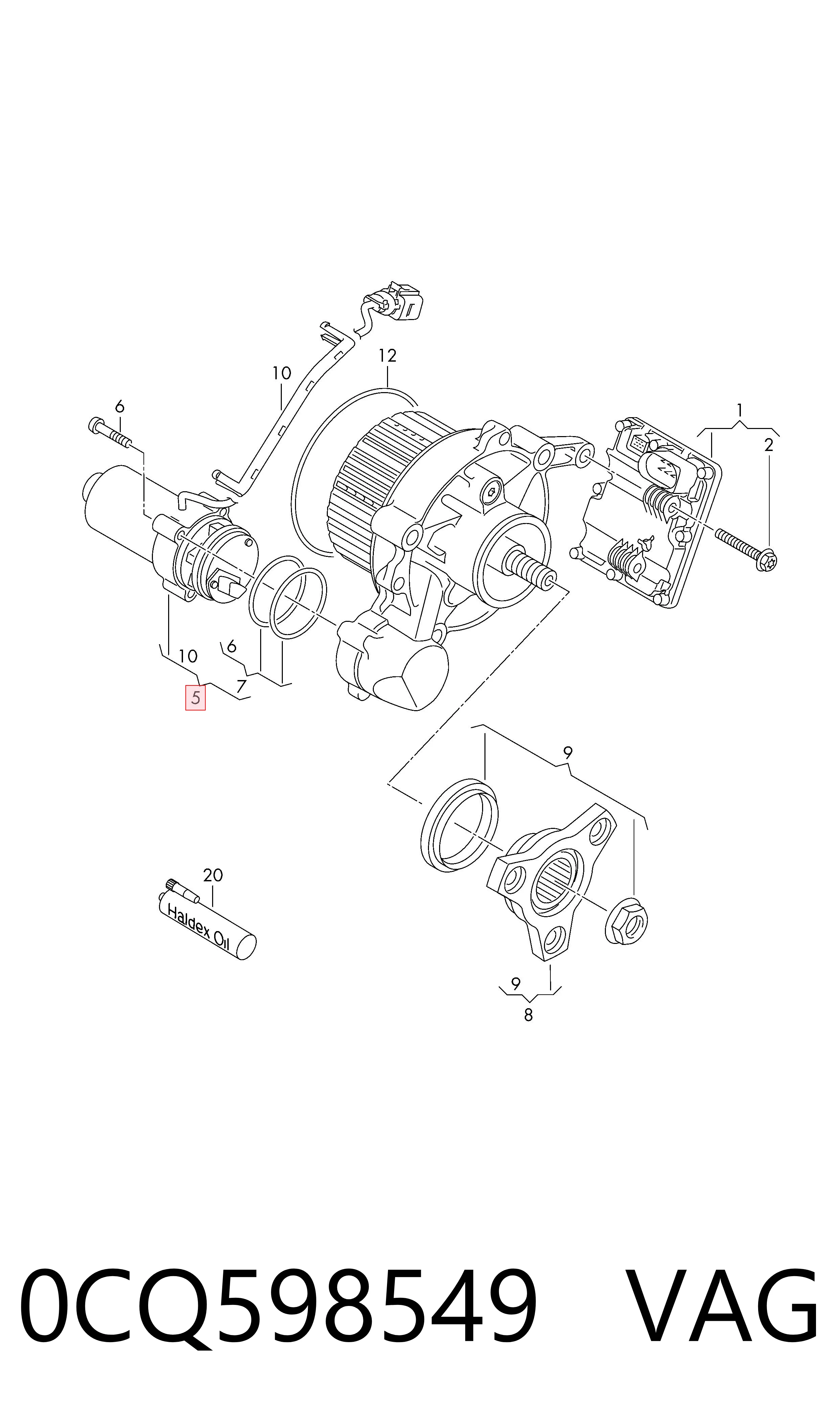 DS2002773 Wahler Bomba de acoplamento Haldex