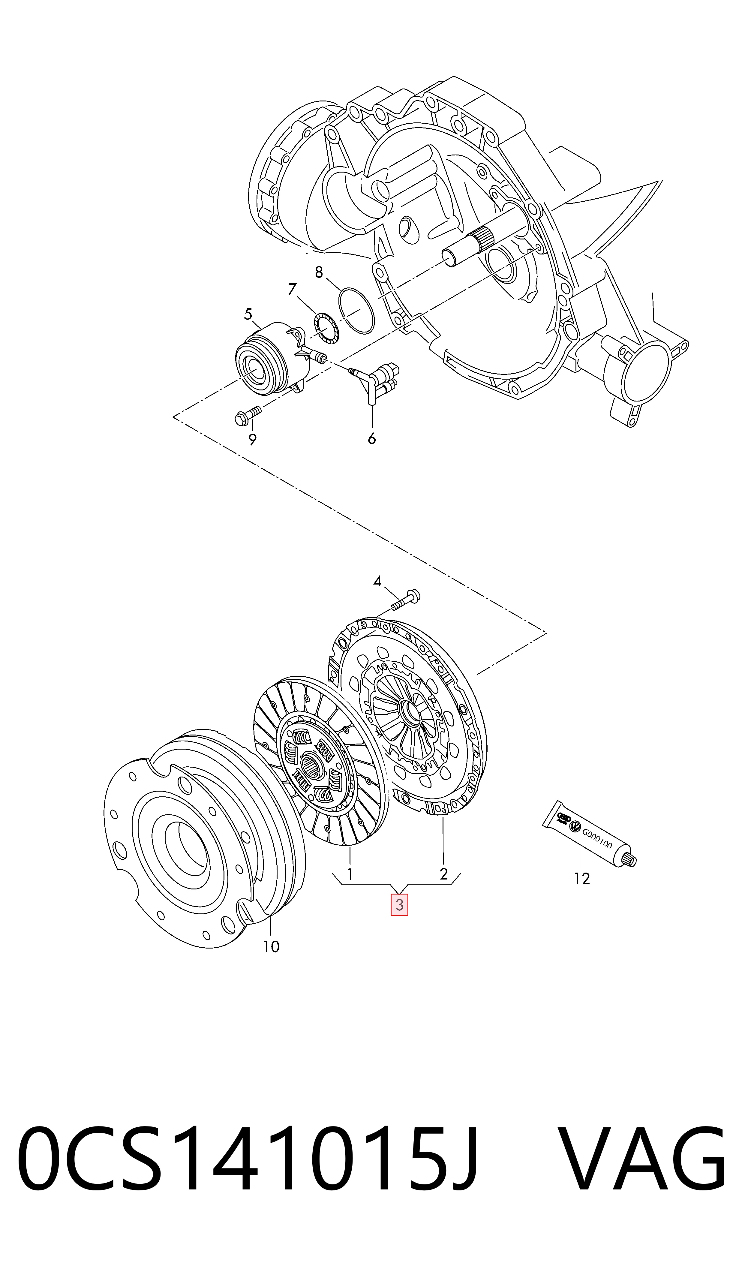 Compre Kit de embraiagem (3 peças) Audi Q5 