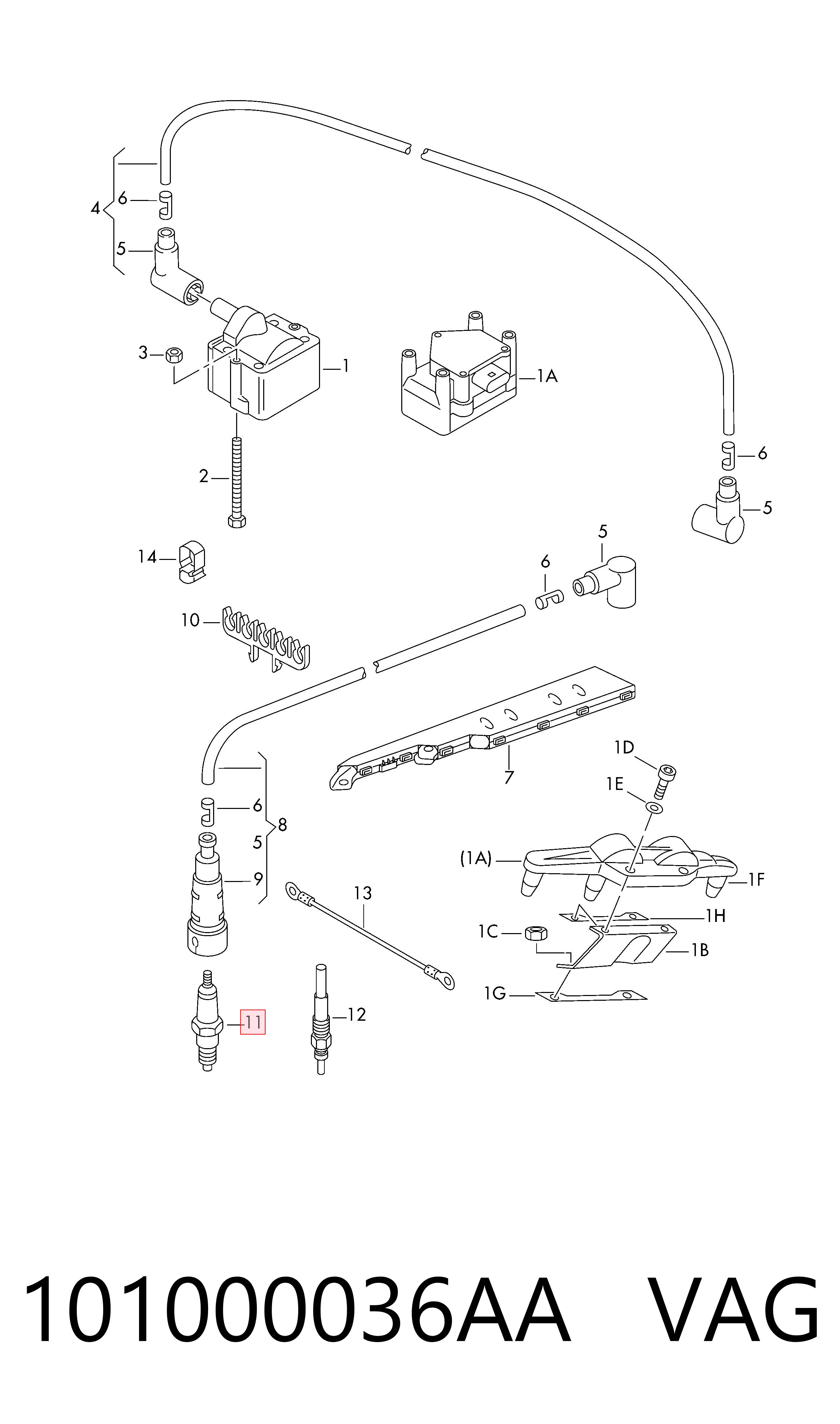 Vela de ignição VAG 101000036AA preço, a partir de 6,30 USD