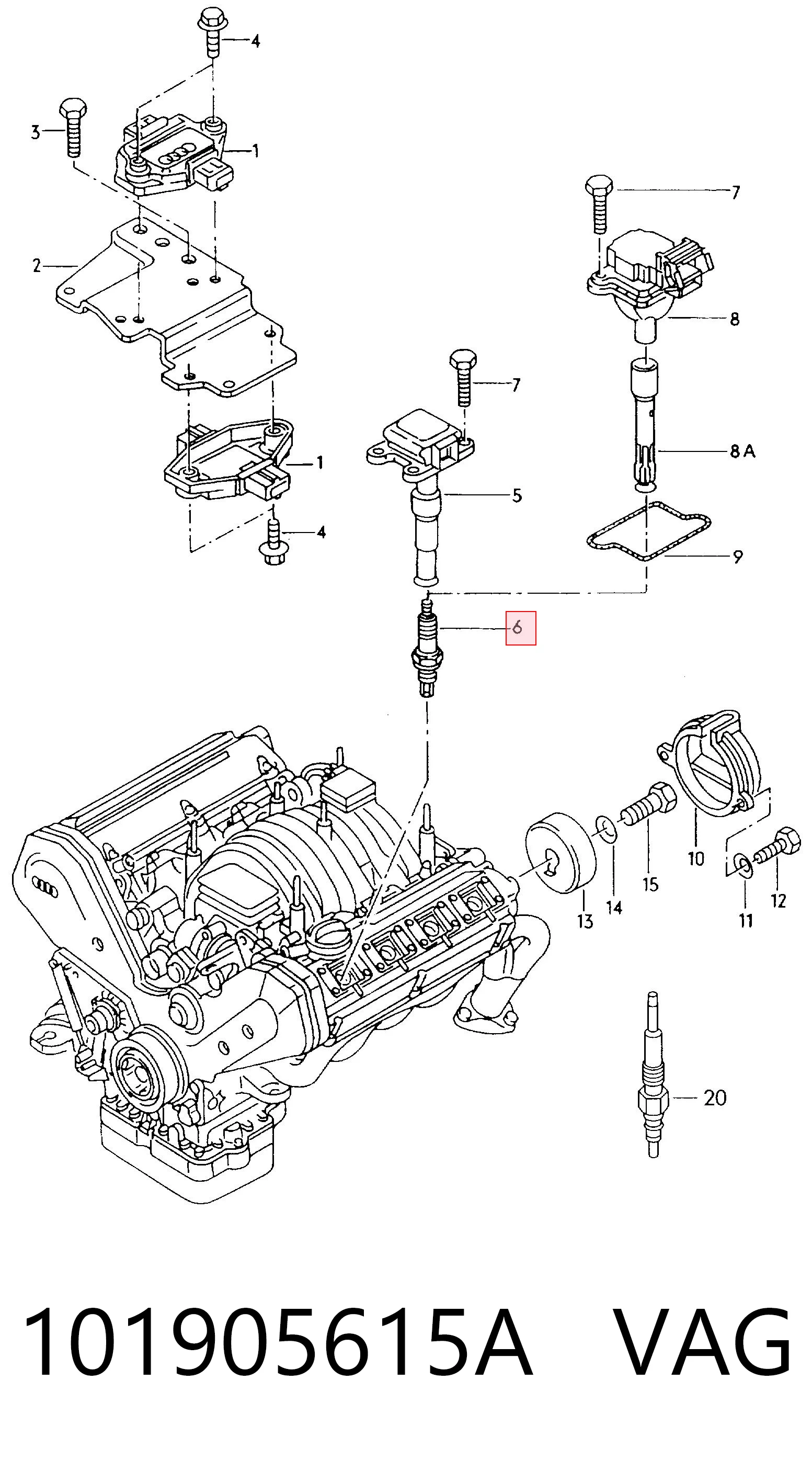 101905615A VAG Vela de ignição