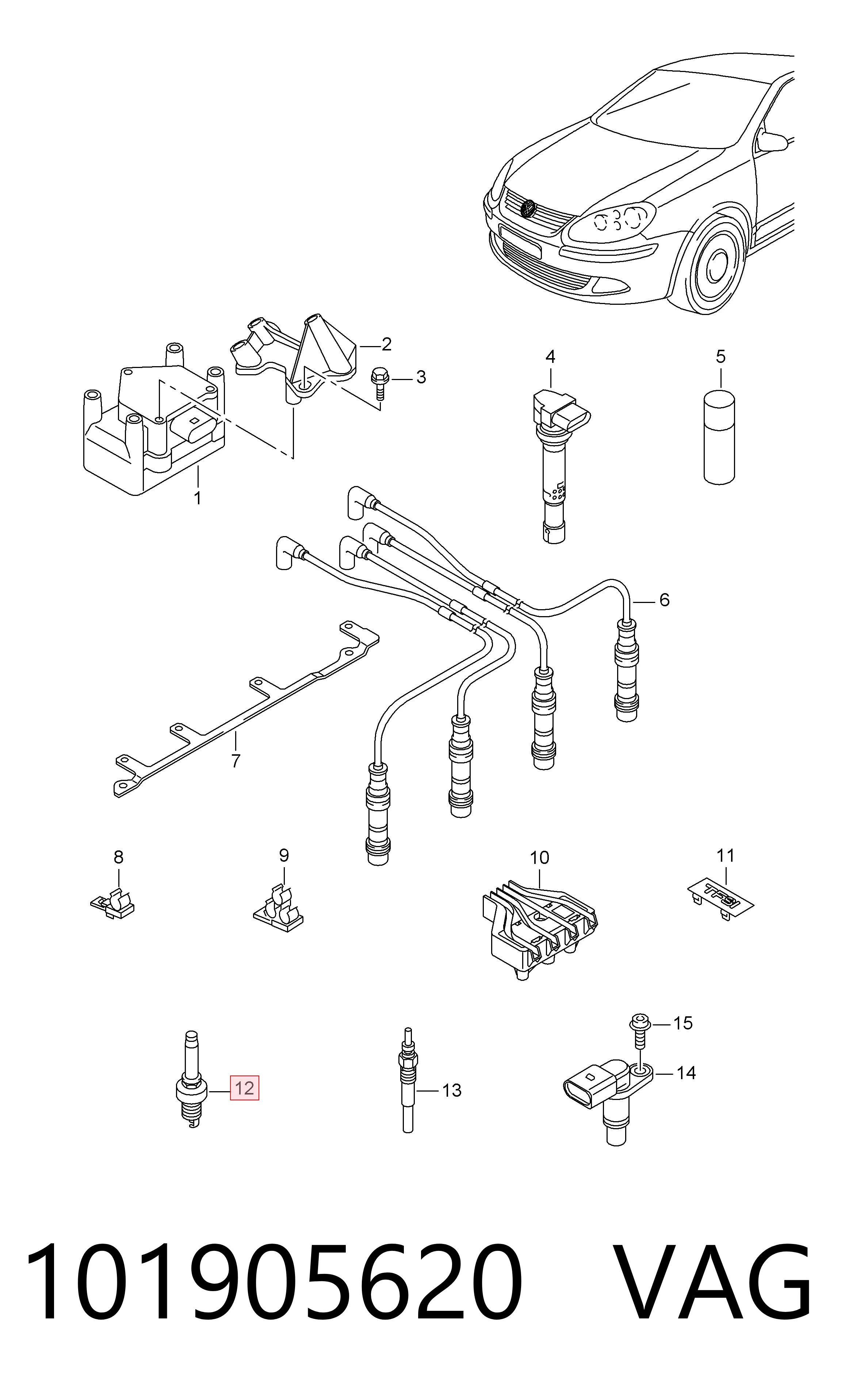Vela de ignição VAG 101905620 preço, a partir de 28,09 USD