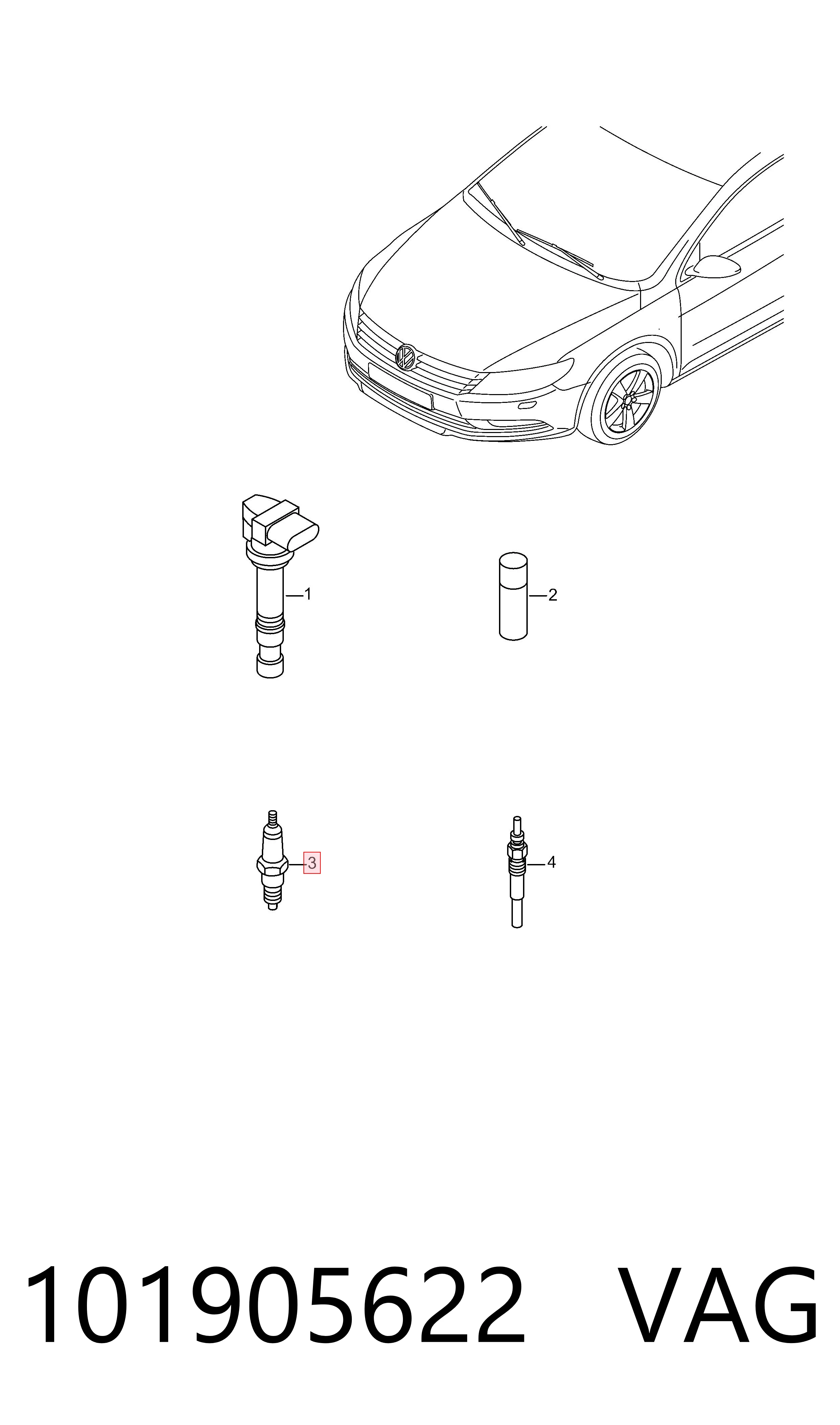 Vela de ignição VAG 101905622 preço, a partir de 27,27 USD